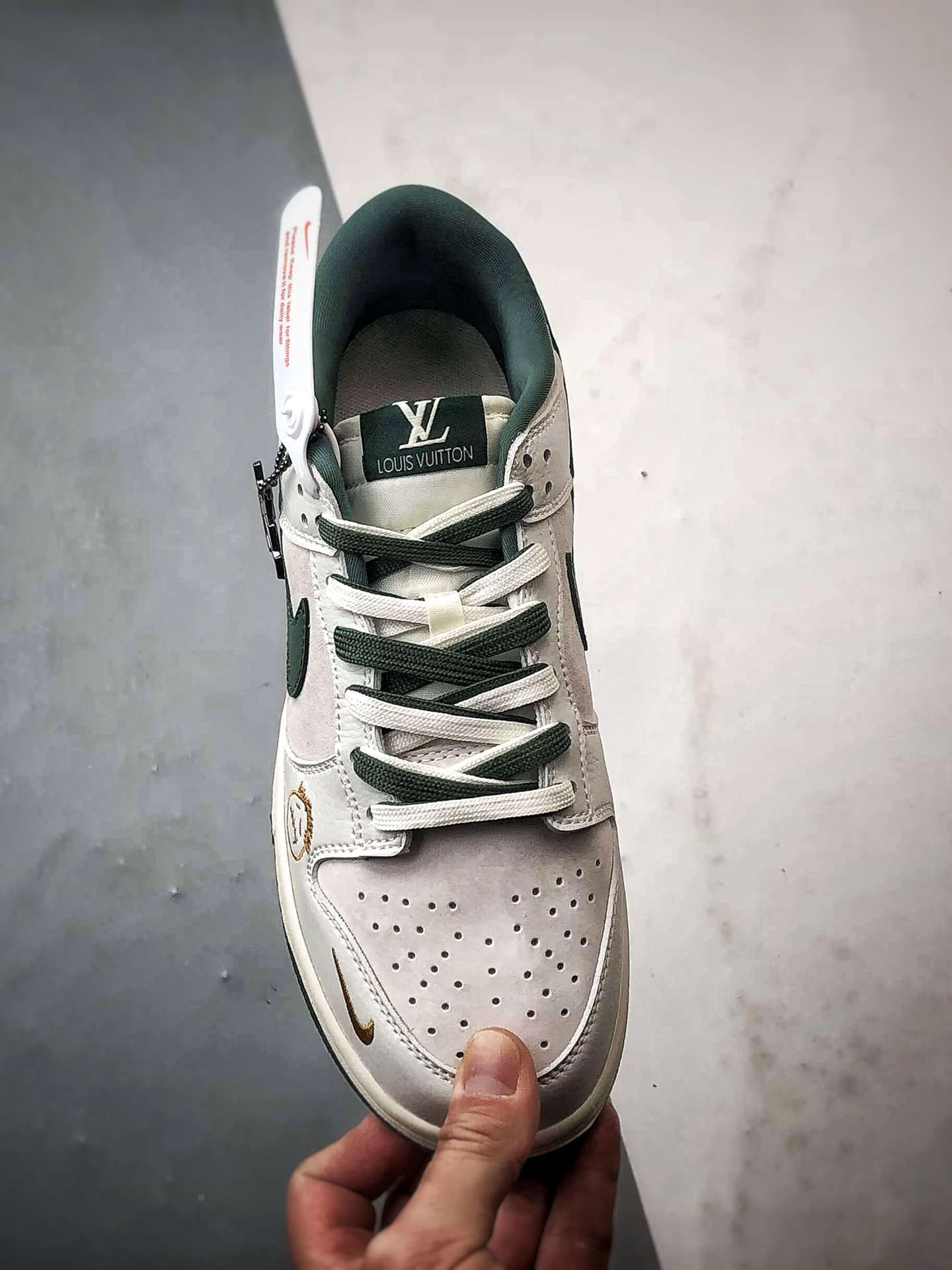 270 NK Dunk Low Retro ”DIY高端定制” 斯图西LV灰白绿 低帮休闲运动板鞋 SG6688-004