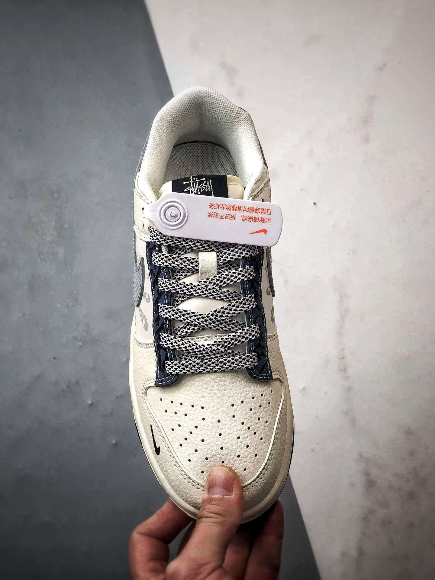 NK Dunk Low Retro ”DIY高端定制” 斯图西米黑蓝灰 低帮休闲运动板鞋 XS6089-632 NK Dunk Low Retro ”DIY高端定制” 斯图西米黑蓝灰 低帮休闲运动板鞋 XS6089-632