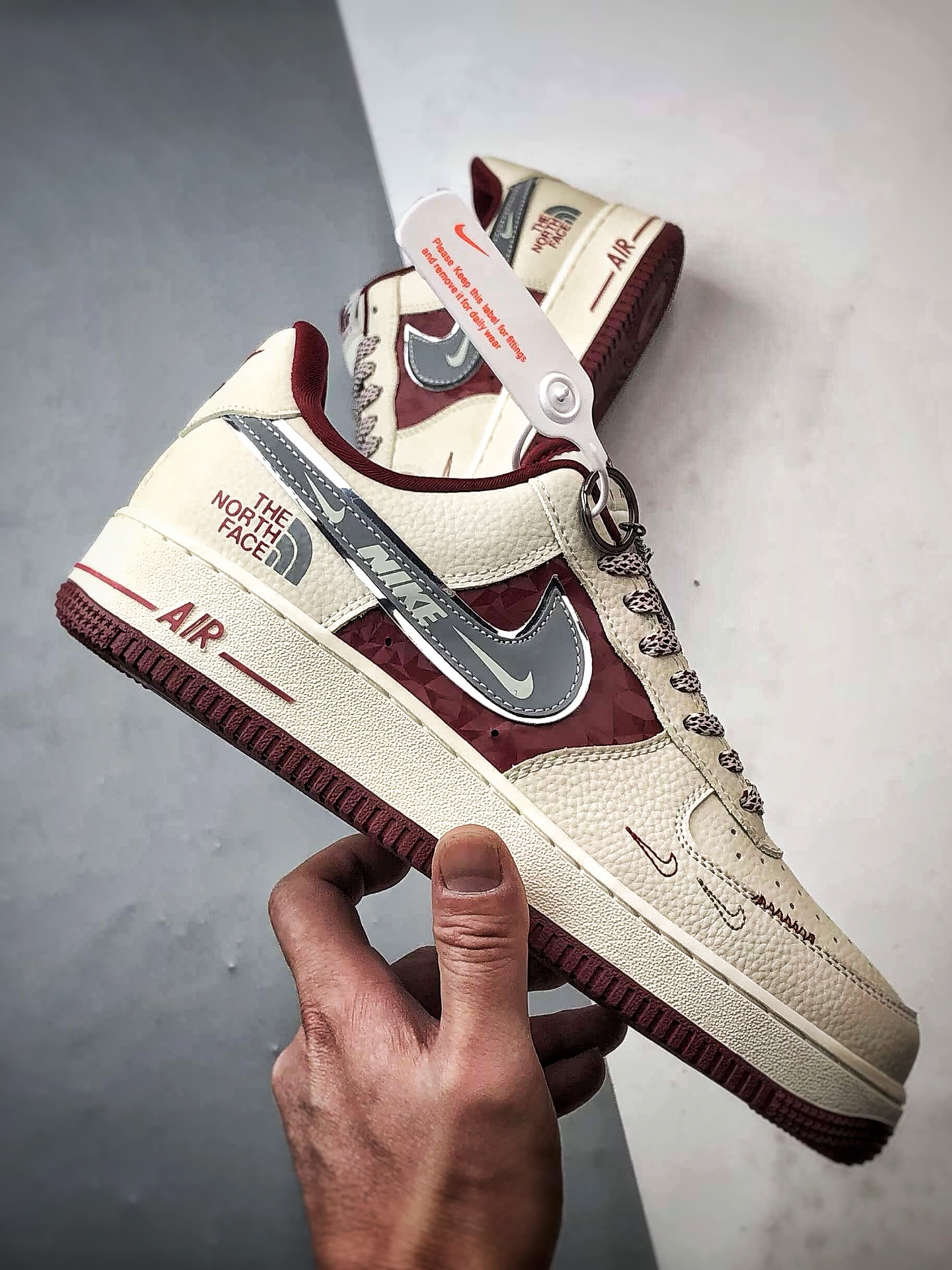 TNF x Air Force 1 Low 米酒红灰钩 DF0188-112 TNF x Air Force 1 Low 米酒红灰钩 DF0188-112