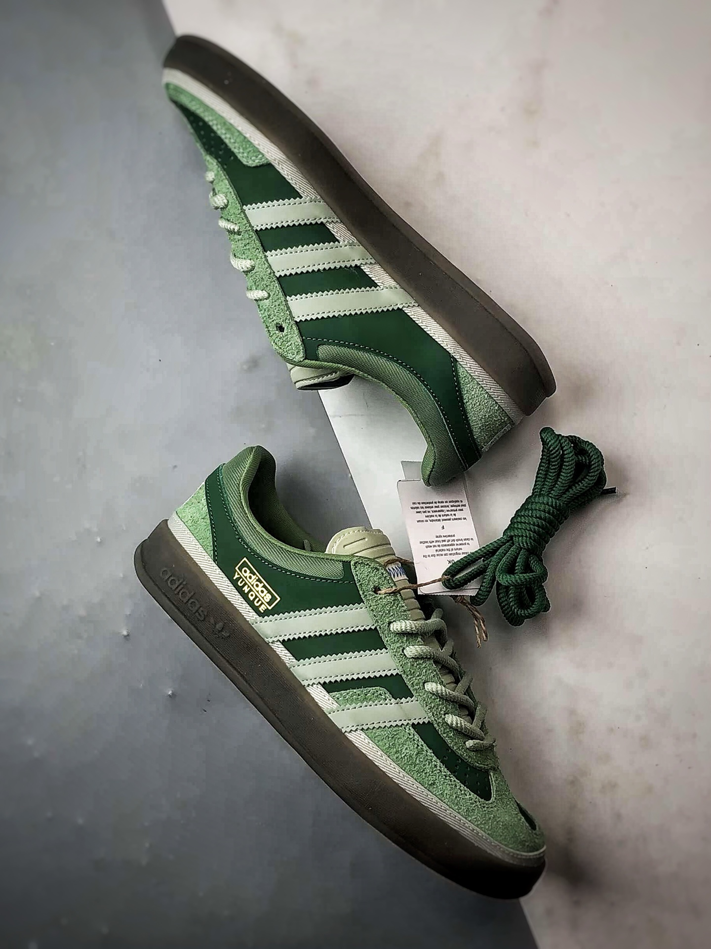 Bad Bunny x AD Originals Gazelle Indoor 绿色 联名款三叶草复古休闲运动板鞋 JS5049