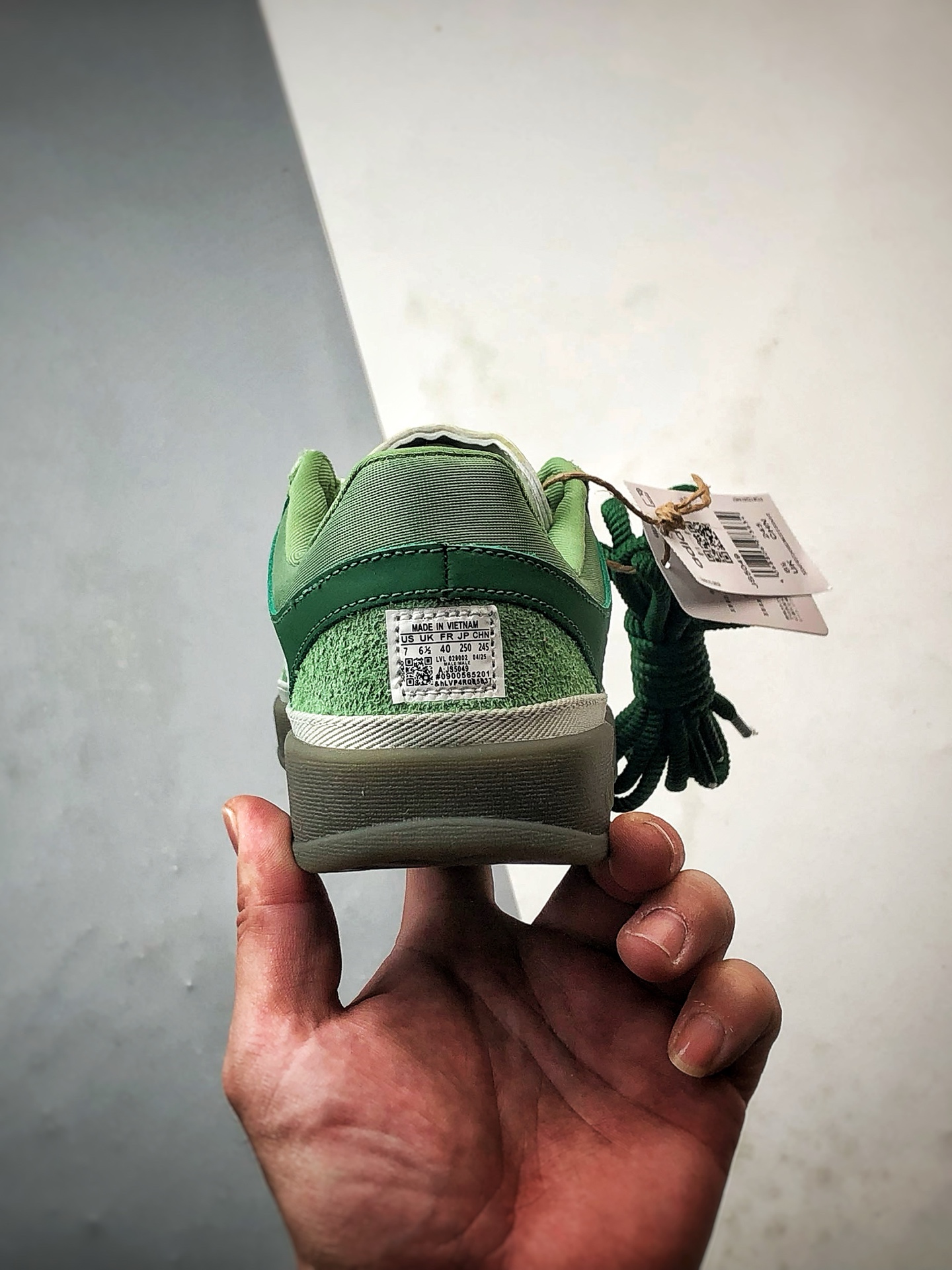 Bad Bunny x AD Originals Gazelle Indoor 绿色 联名款三叶草复古休闲运动板鞋 JS5049