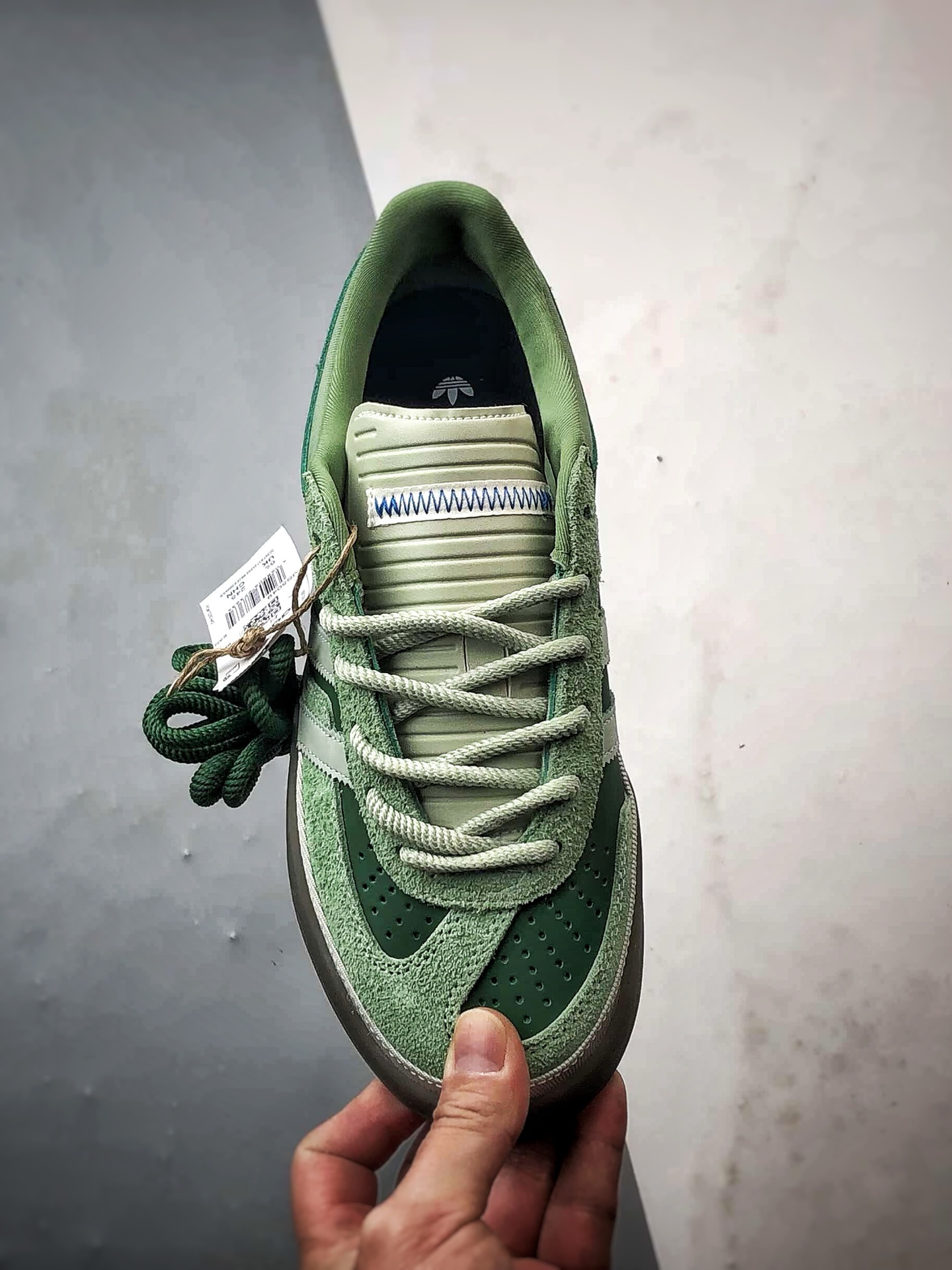 Bad Bunny x AD Originals Gazelle Indoor 绿色 联名款三叶草复古休闲运动板鞋 JS5049