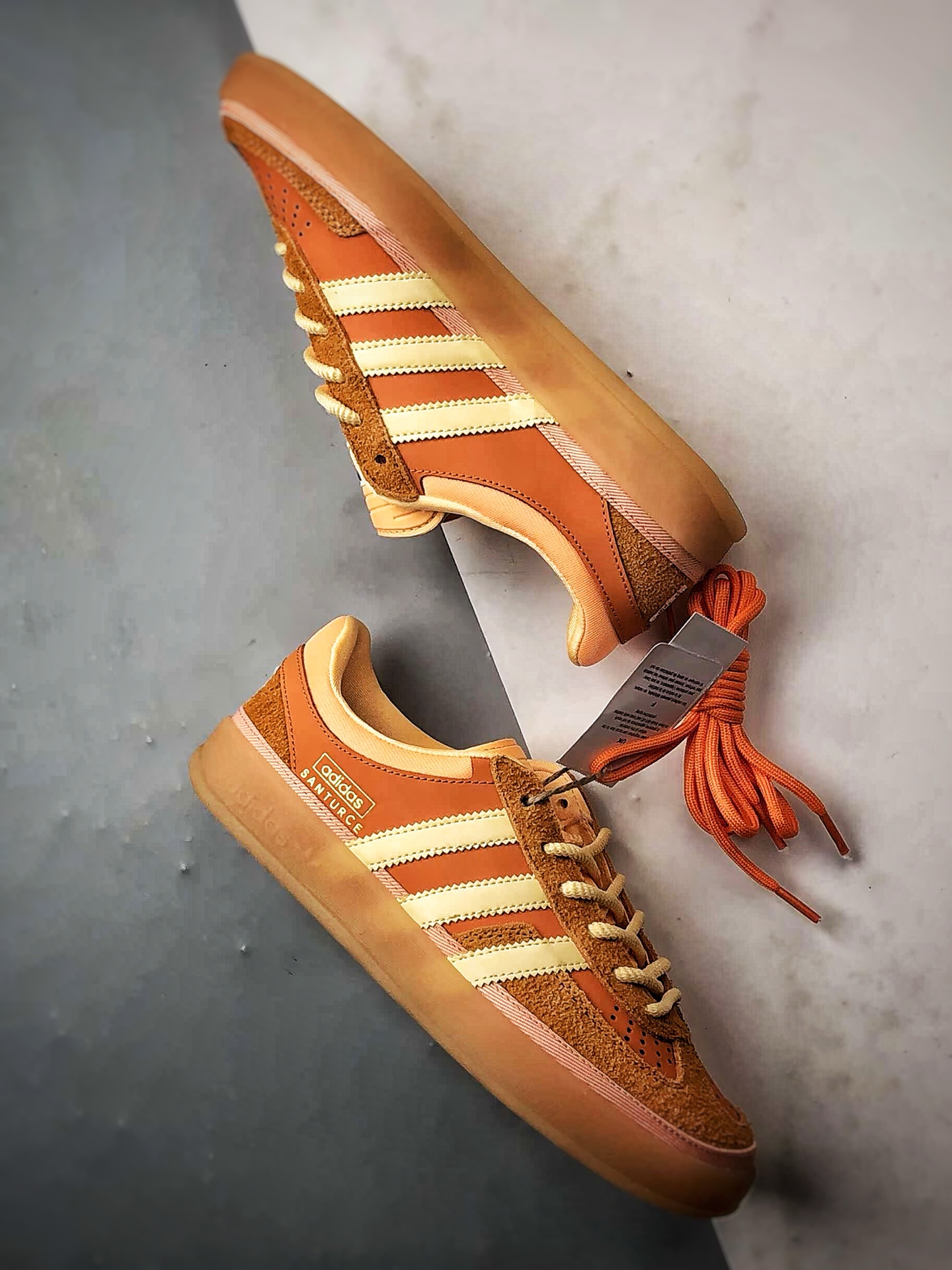 Bad Bunny x AD Originals Gazelle Indoor 橙色 联名款三叶草复古休闲运动板鞋 JS5050