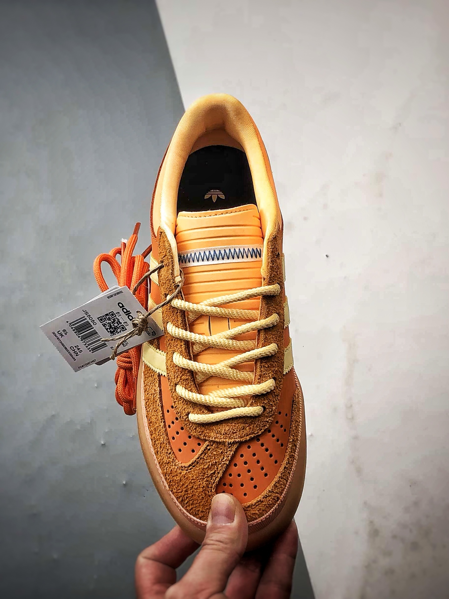 Bad Bunny x AD Originals Gazelle Indoor 橙色 联名款三叶草复古休闲运动板鞋 JS5050