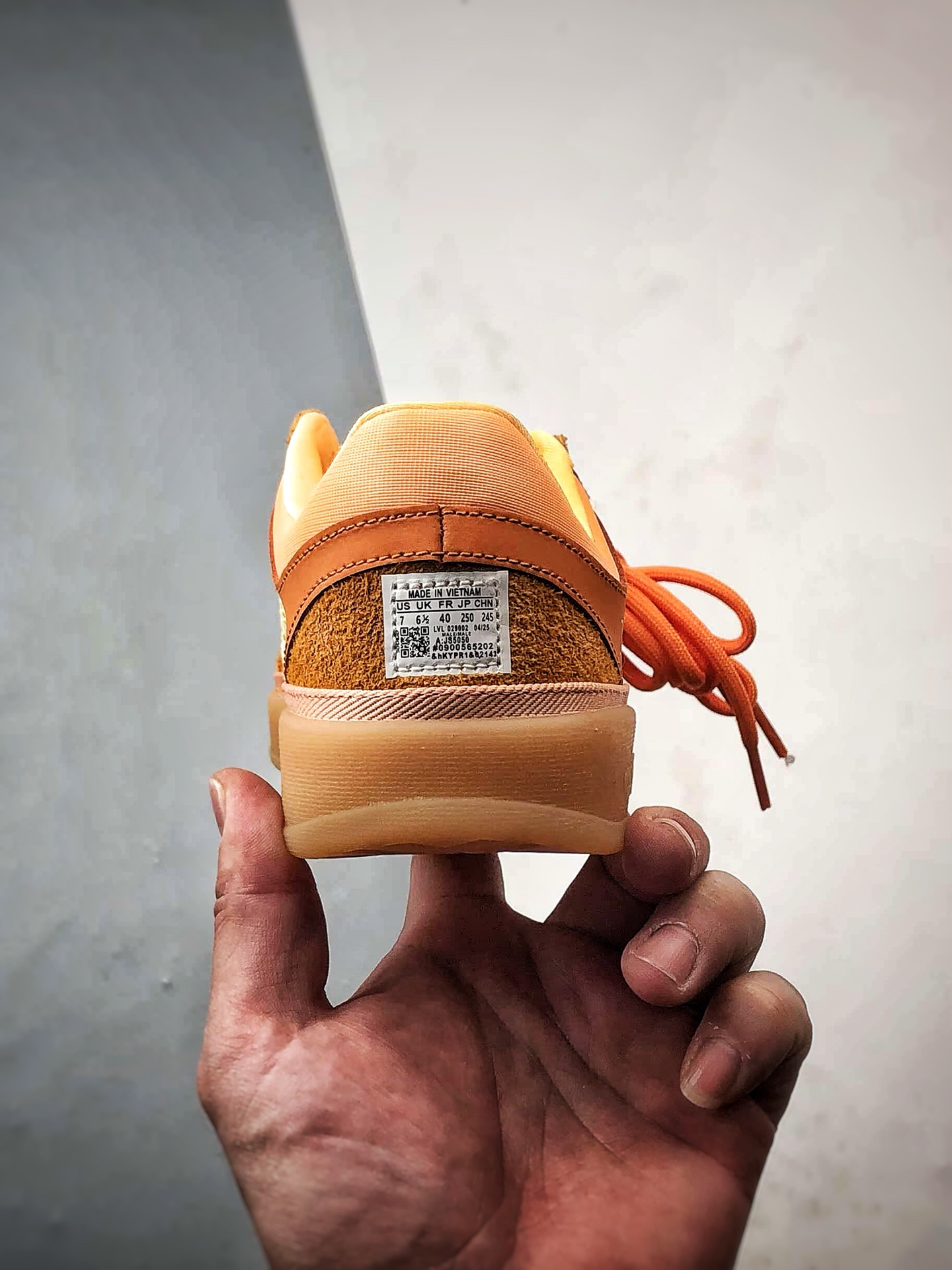 Bad Bunny x AD Originals Gazelle Indoor 橙色 联名款三叶草复古休闲运动板鞋 JS5050