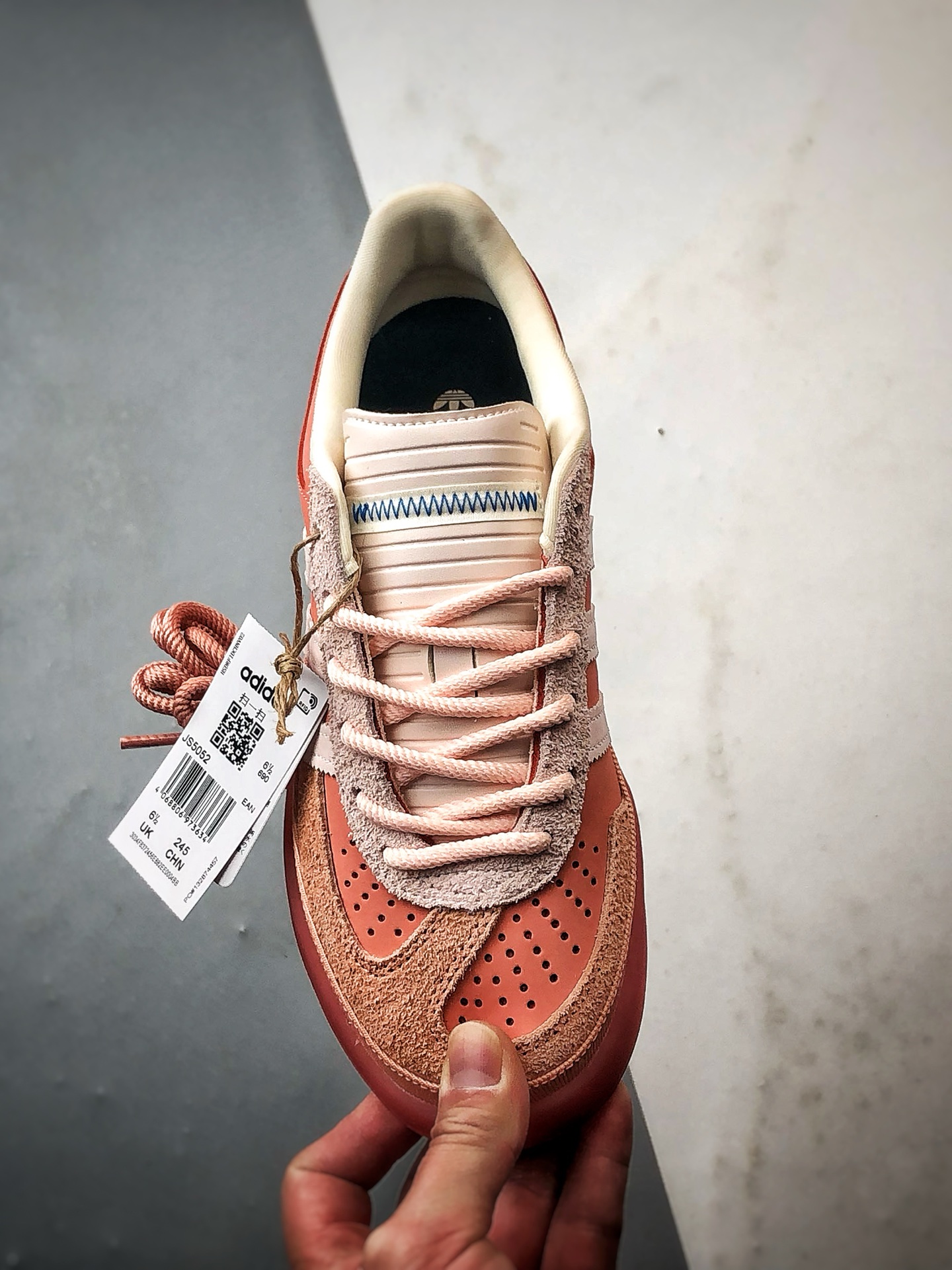 Bad Bunny x AD Originals Gazelle Indoor 红棕色 联名款三叶草复古休闲运动板鞋 JS5052