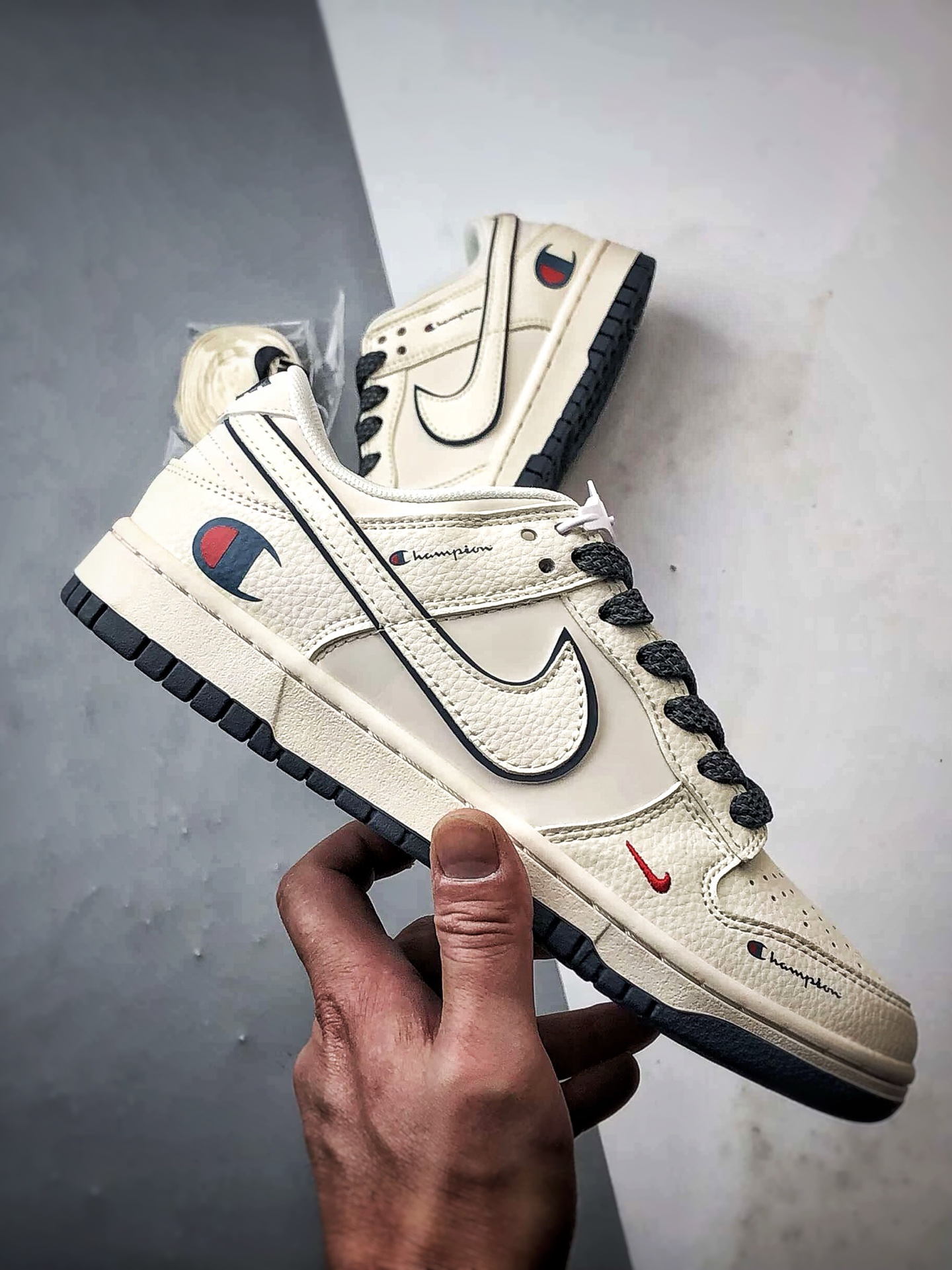 NK Dunk Low Retro ”DIY高端定制” 冠军米白蓝灰 低帮休闲运动板鞋 JP1628-026