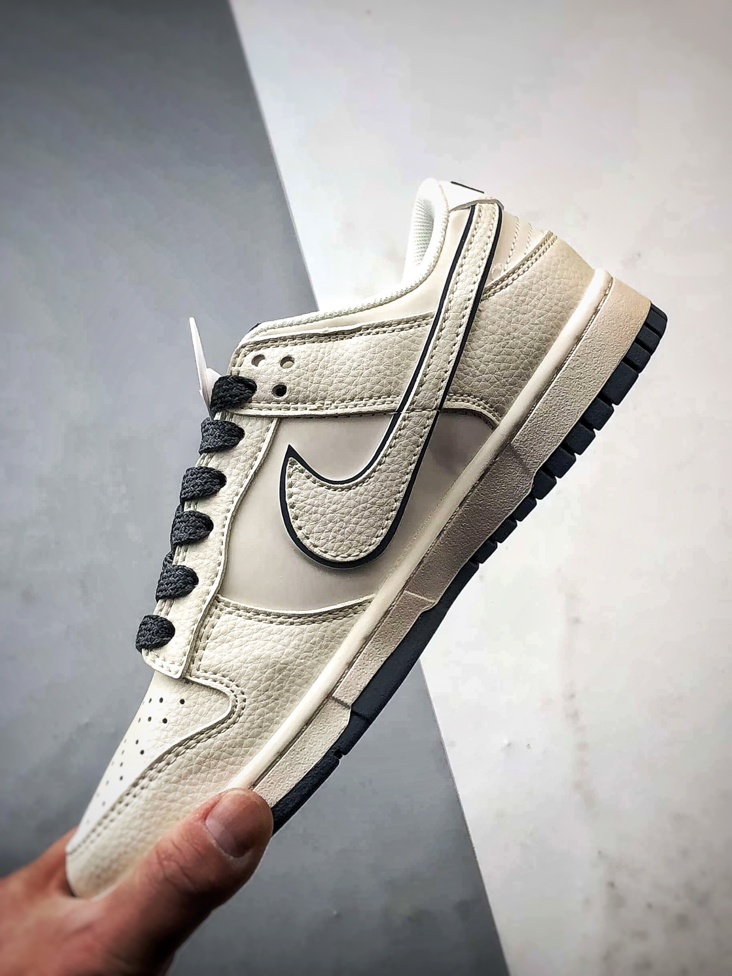 NK Dunk Low Retro ”DIY高端定制” 冠军米白蓝灰 低帮休闲运动板鞋 JP1628-026