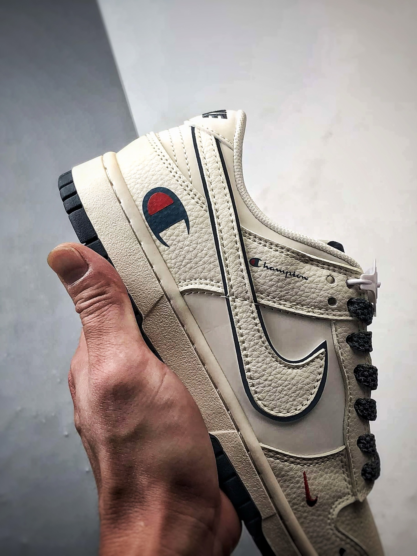 NK Dunk Low Retro ”DIY高端定制” 冠军米白蓝灰 低帮休闲运动板鞋 JP1628-026