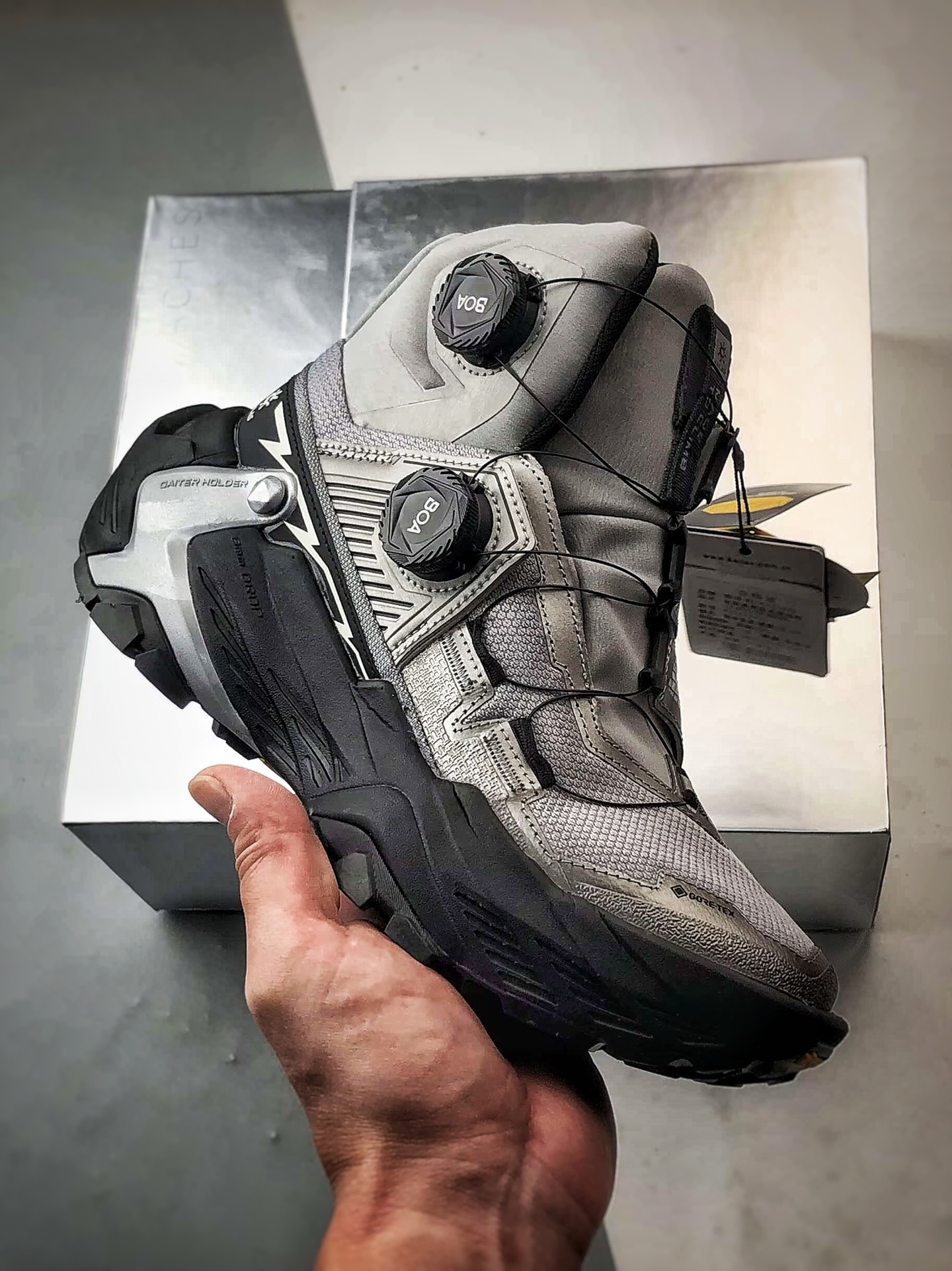 KAIL未来之YAN GTX HIGH 钛合金灰 运动高帮户外登山防水防滑轻量徒步鞋