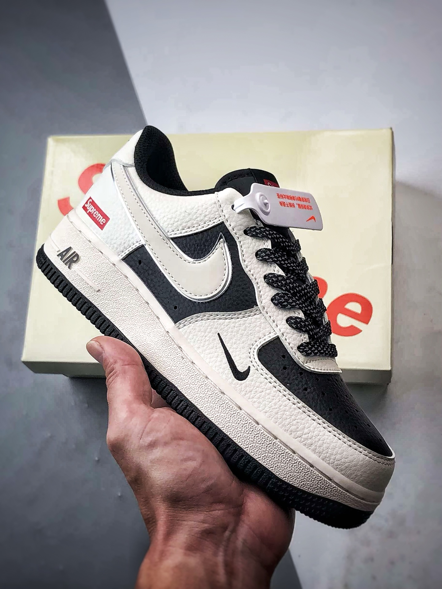 Sup x Air Force 1 Low 米白黑 HH7518-057