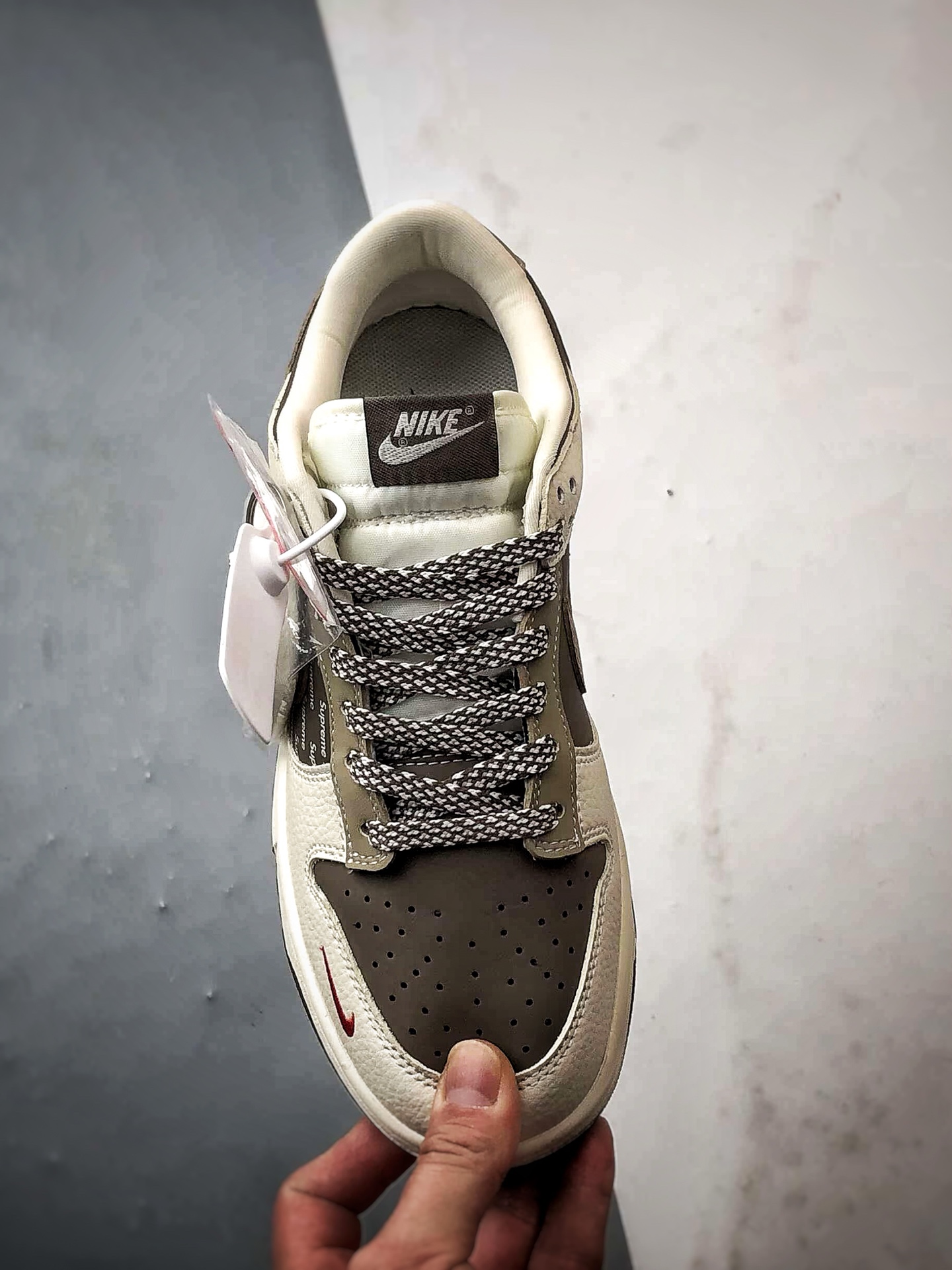 NK Dunk Low Retro ”DIY高端定制” Sup弹幕米白棕 低帮休闲运动板鞋 DG1988-012