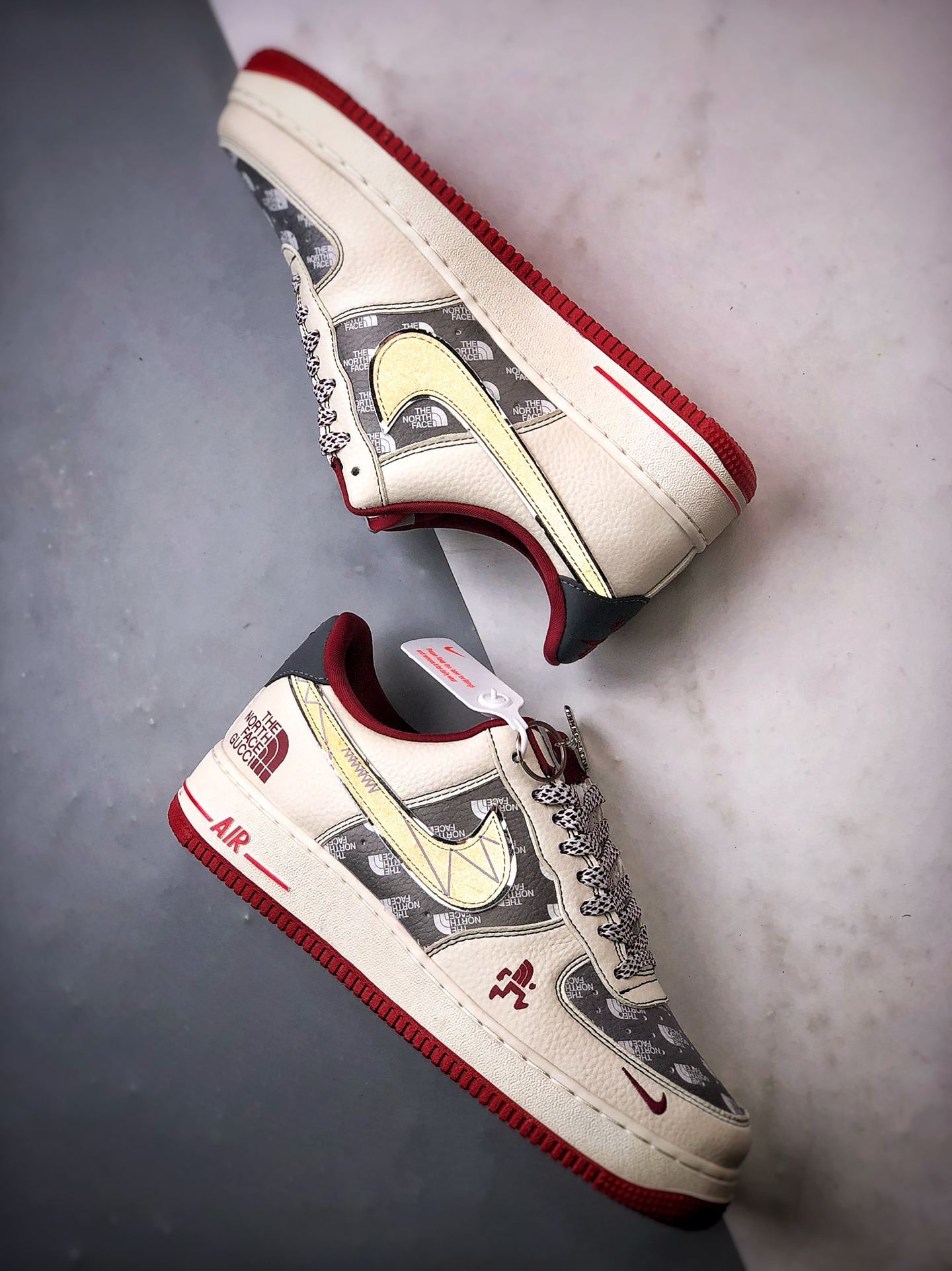 TNF x Air Force 1 Low 印花米灰红 SY1388-015