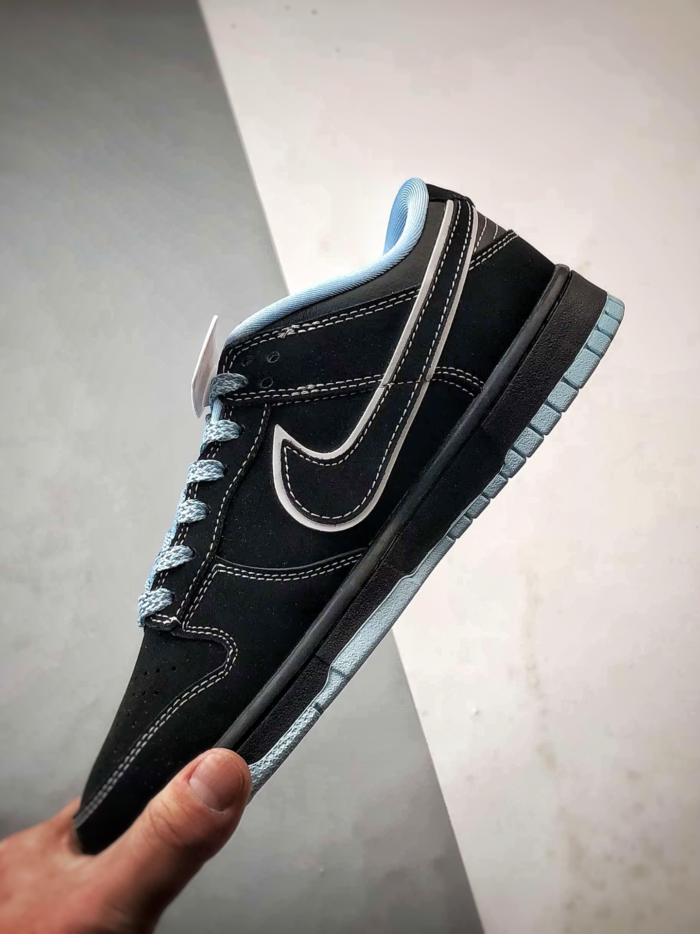 NK Dunk Low Retro ”DIY高端定制” 北面黑白浅蓝 低帮休闲运动板鞋 KK1333-052