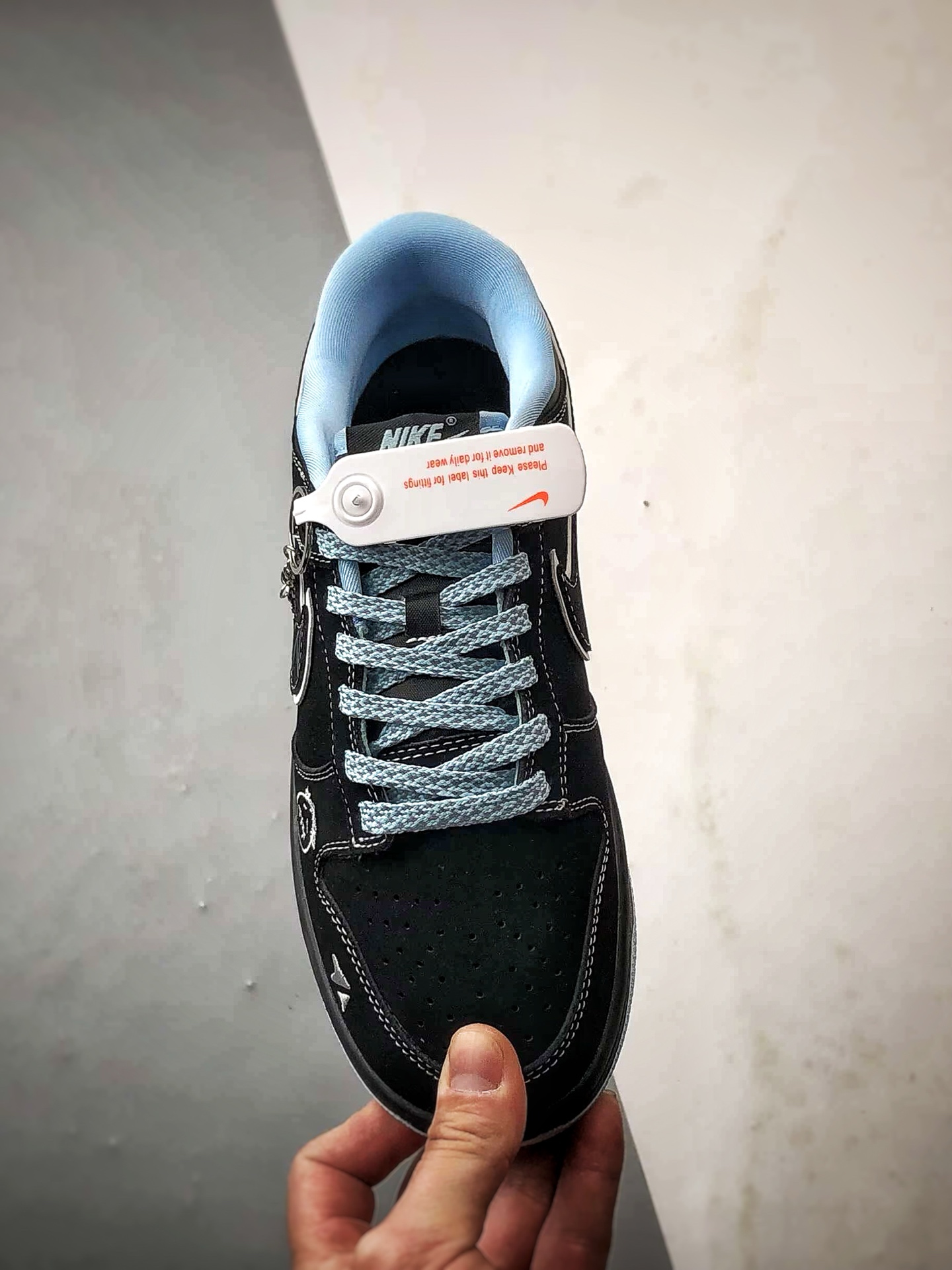 NK Dunk Low Retro ”DIY高端定制” 北面黑白浅蓝 低帮休闲运动板鞋 KK1333-052