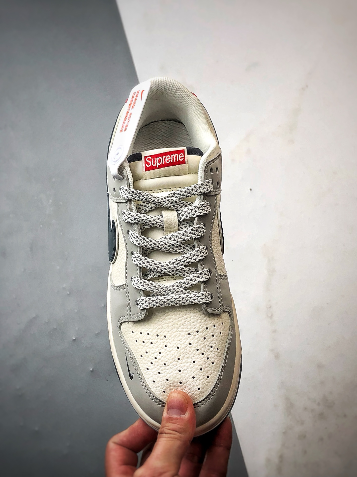 NK Dunk Low Retro ”DIY高端定制” Sup米白灰红尾 低帮休闲运动板鞋 JP1648-029