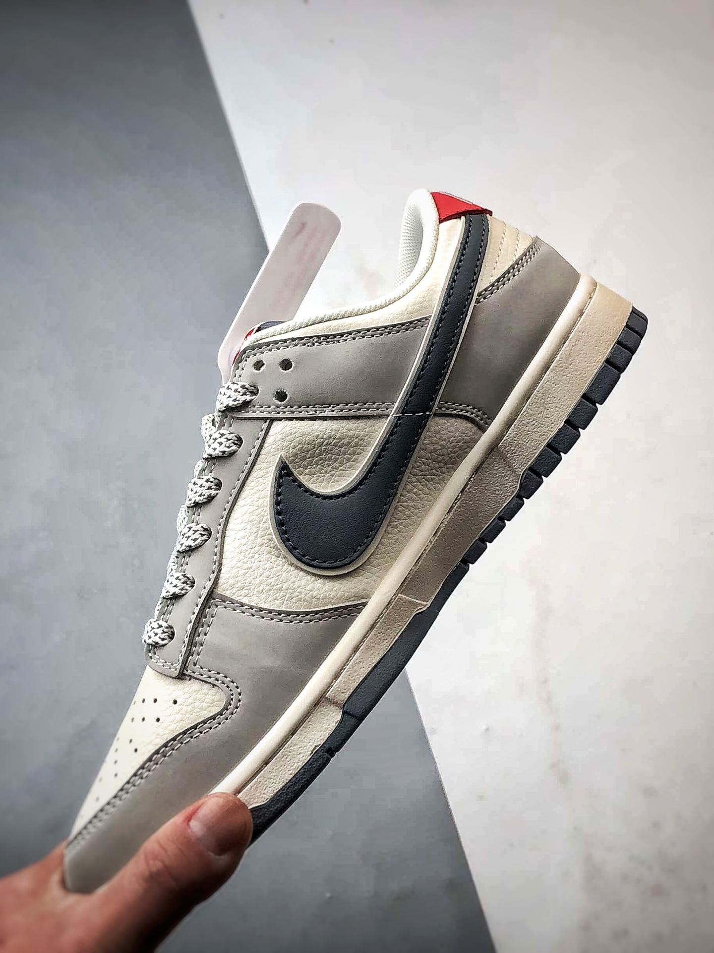 NK Dunk Low Retro ”DIY高端定制” Sup米白灰红尾 低帮休闲运动板鞋 JP1648-029