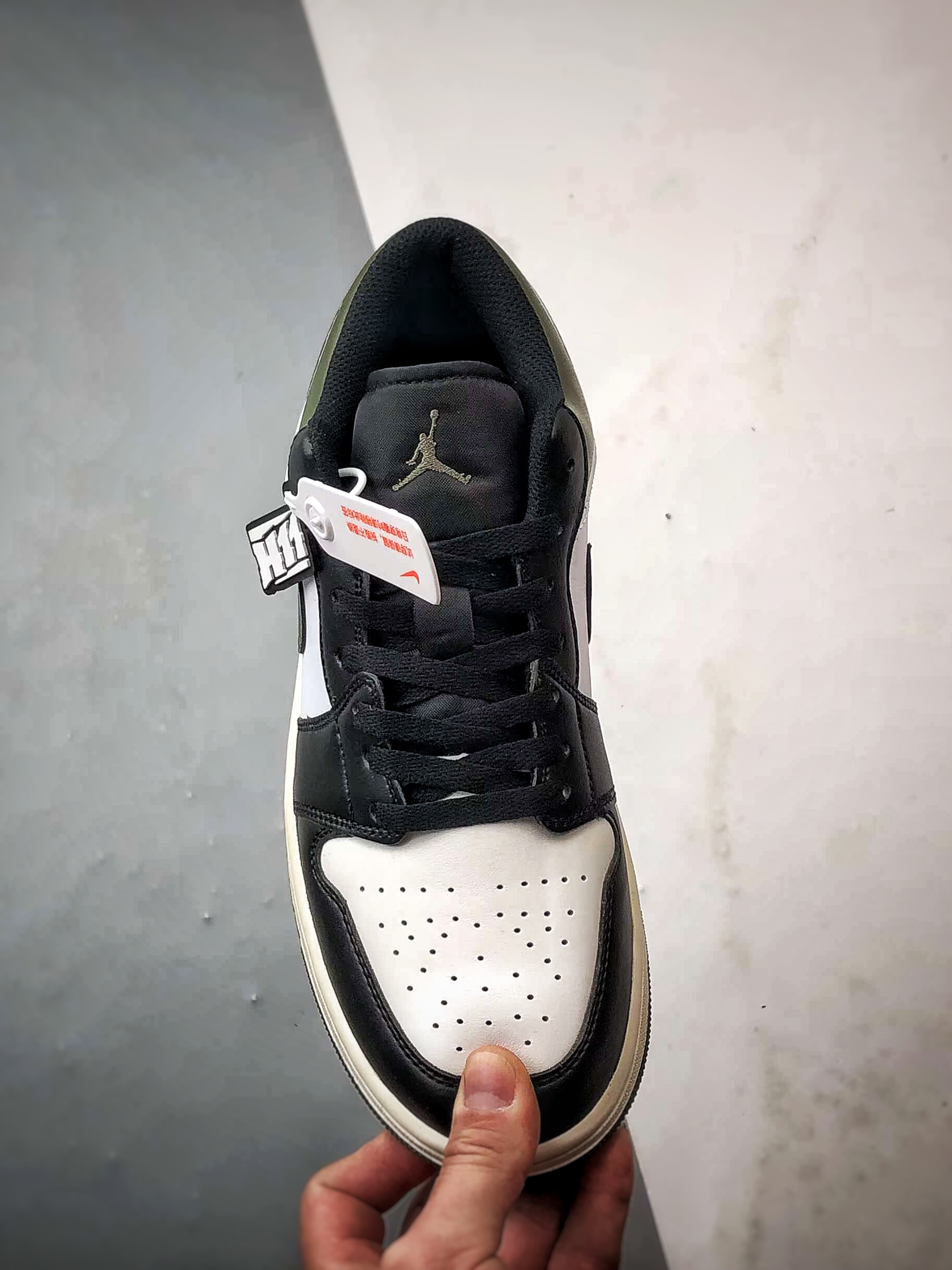 Air Jordan 1 Low 黑白绿 553558-092