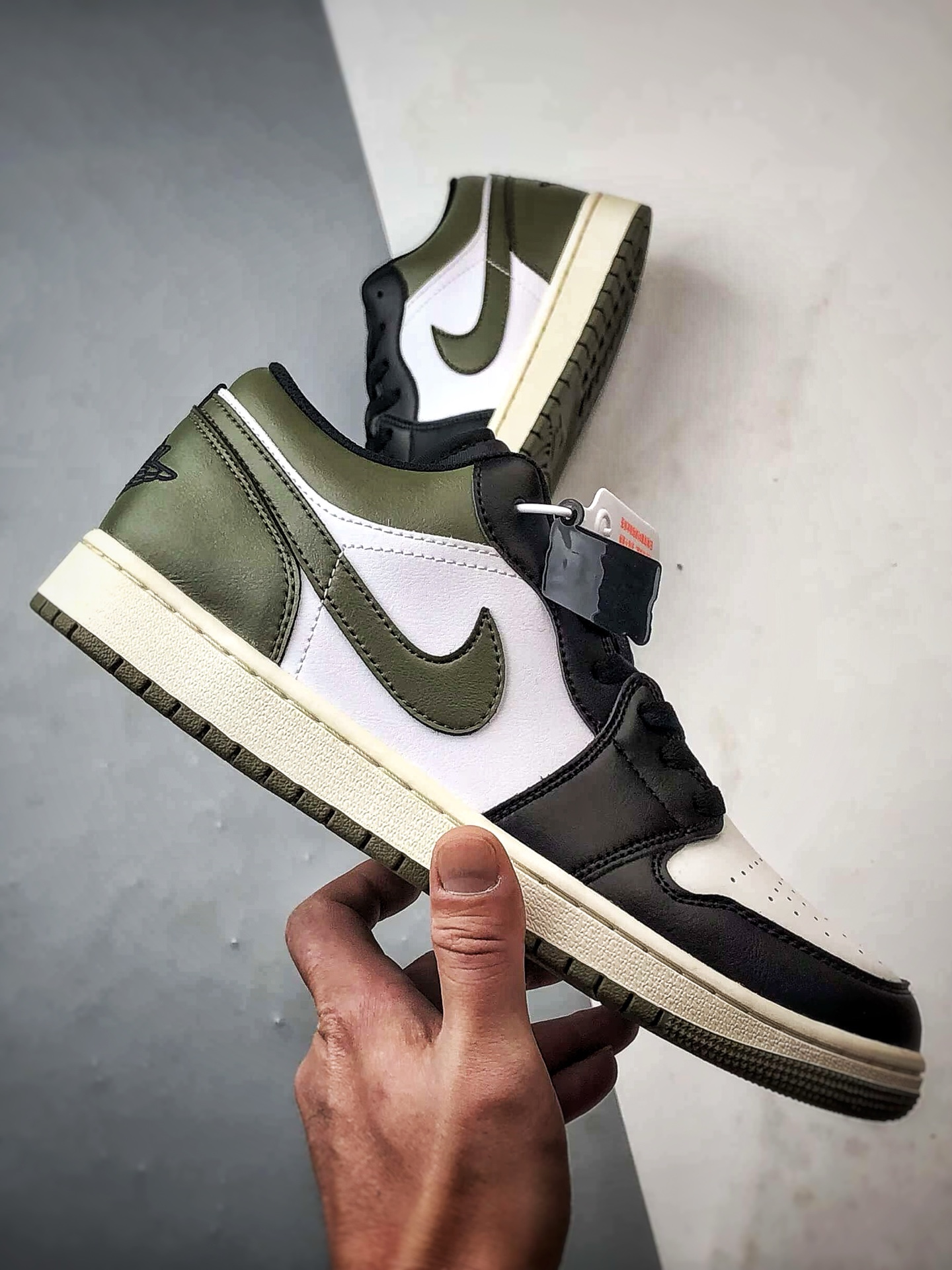 Air Jordan 1 Low 黑白绿 553558-092