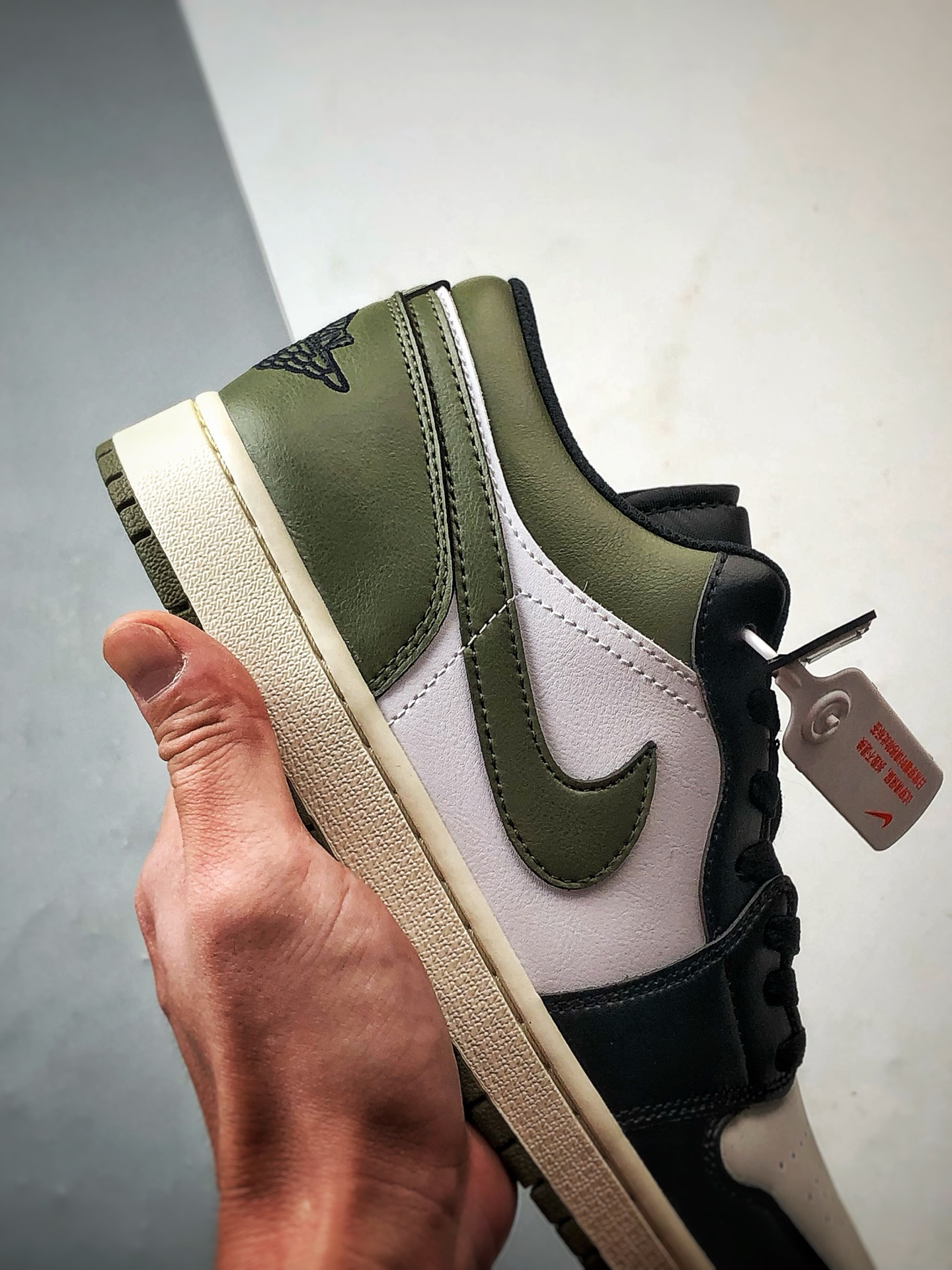 Air Jordan 1 Low 黑白绿 553558-092