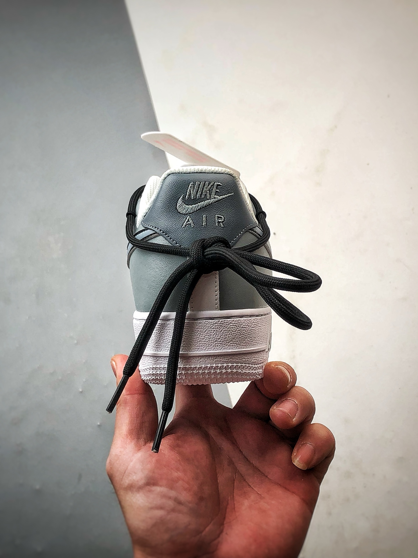 280 定制球鞋Air Force 1 Low 三钩渐变 灰白解构 经典休闲运动板鞋 CW2288-111