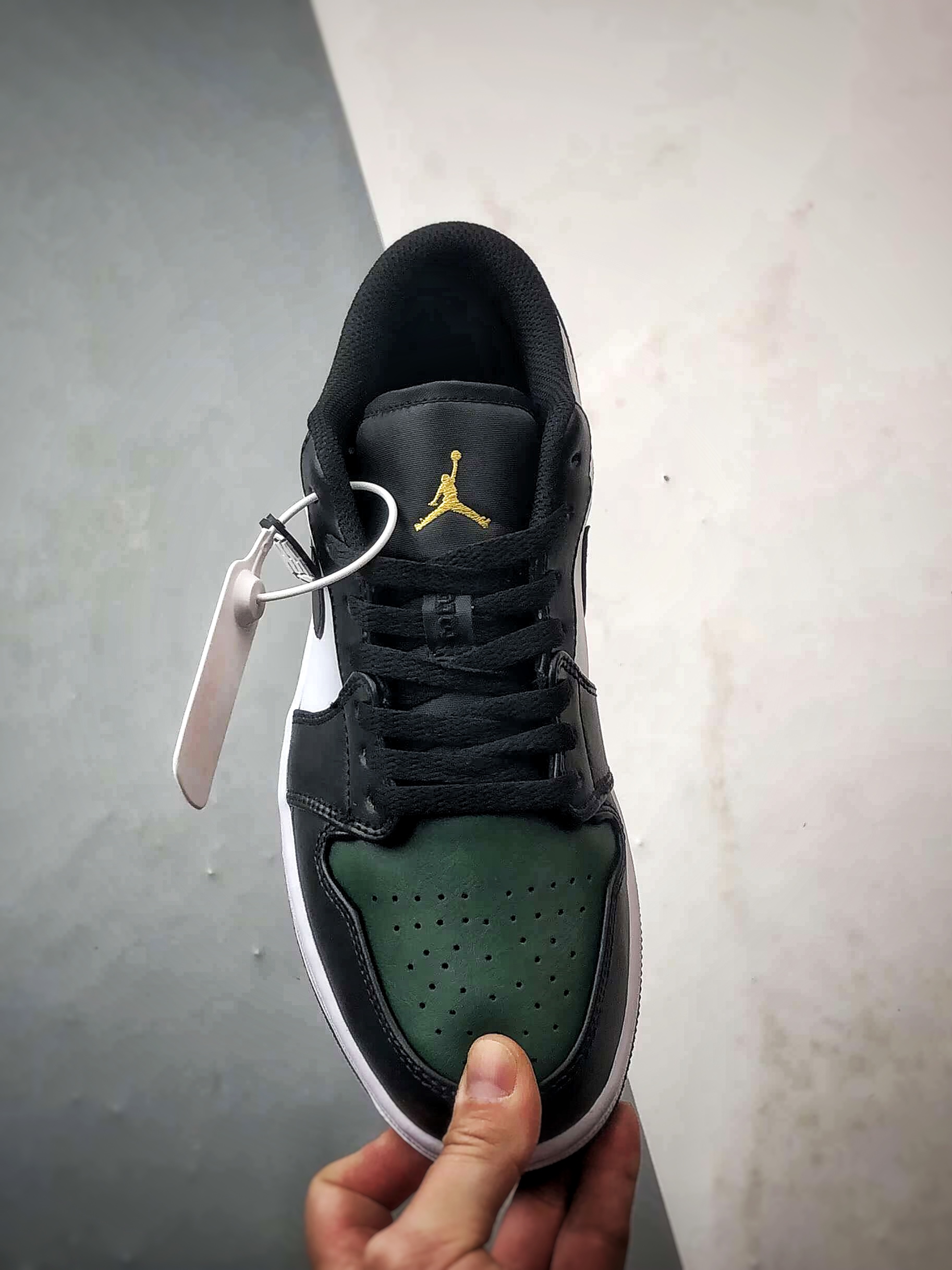 Air Jordan 1 Low 黑绿脚趾 553558-371
