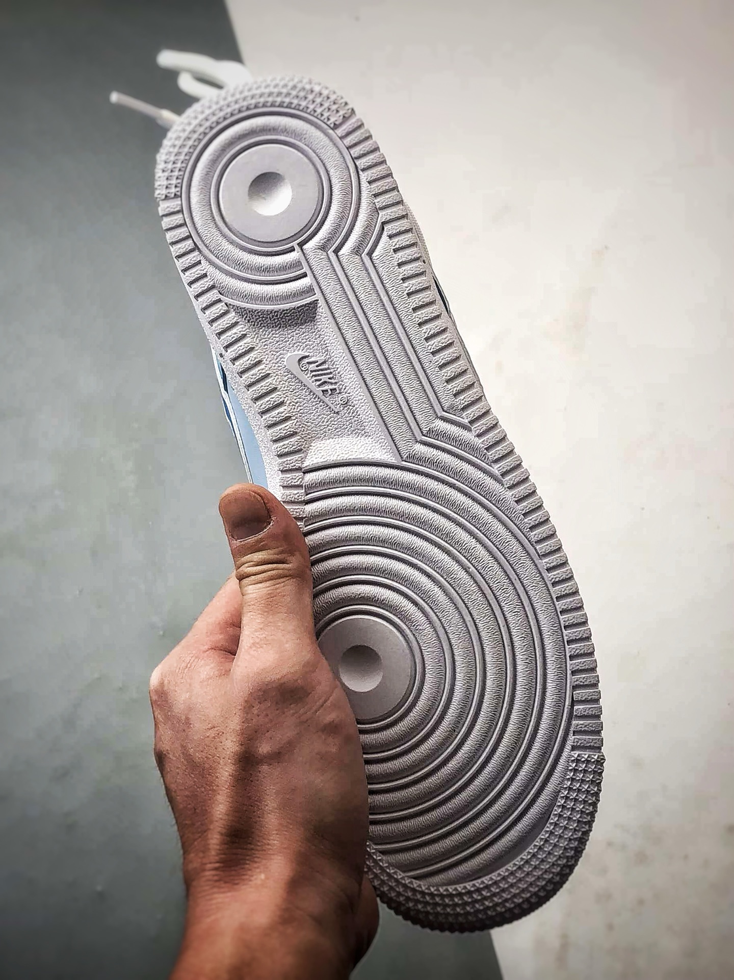 定制球鞋Air Force 1 Low 三钩渐变 蓝白解构 经典休闲运动板鞋 CD2288-951