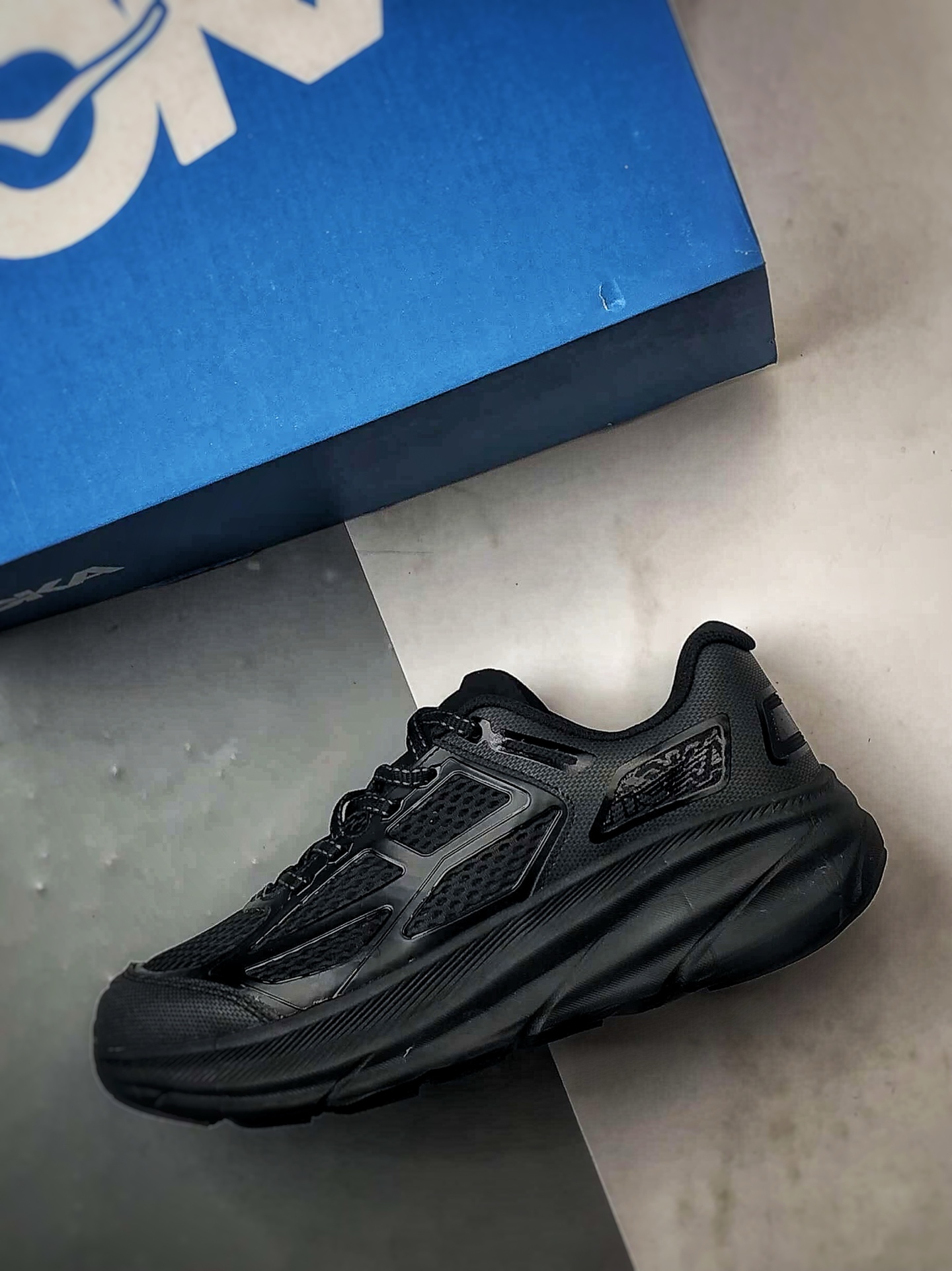 Hoka One One U CliftOne9 黑色 克利夫顿9代厚底网织轻量运动慢跑鞋 1155370-BBNB