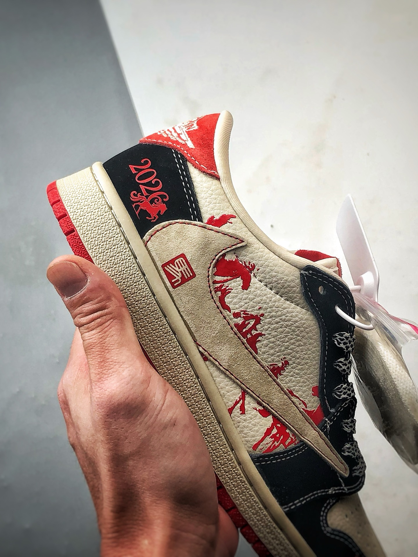 290 Air Jordan 1 Low ”高端定制” 马年限定米黑红倒钩 XS2025-086