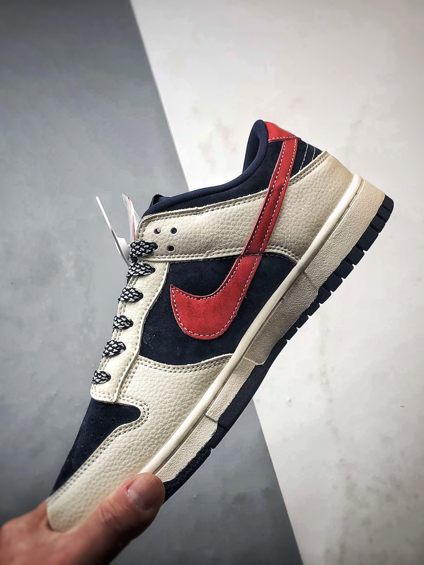 NK Dunk Low Retro ”DIY高端定制” 斯图西印花米蓝红 低帮休闲运动板鞋 DD1988-008