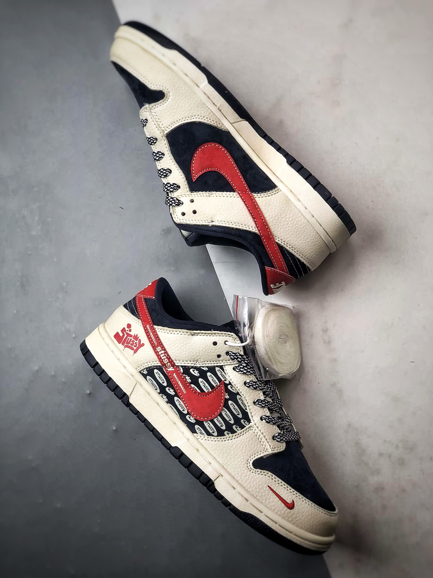 NK Dunk Low Retro ”DIY高端定制” 斯图西印花米蓝红 低帮休闲运动板鞋 DD1988-008