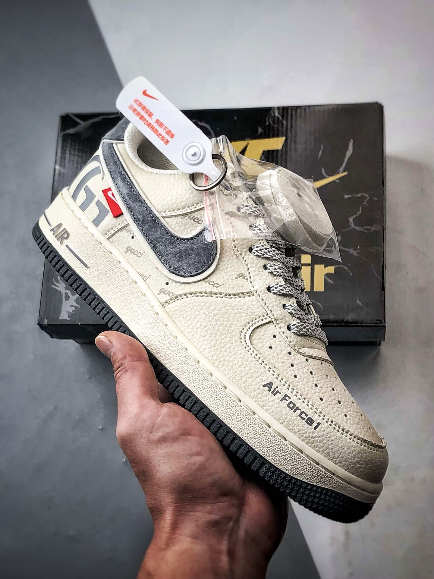 Gucci x Air Force 1 Low 米白灰 XL1982-330 Gucci x Air Force 1 Low 米白灰 XL1982-330