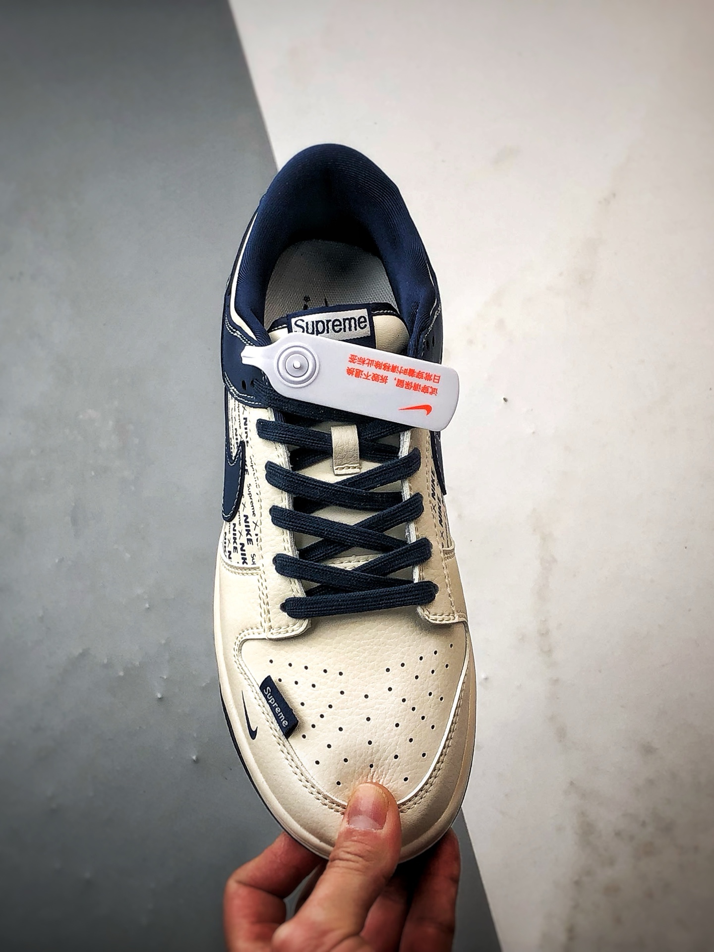 NK Dunk Low Retro ”DIY高端定制” Sup印字米白蓝 低帮休闲运动板鞋 XD1588-238