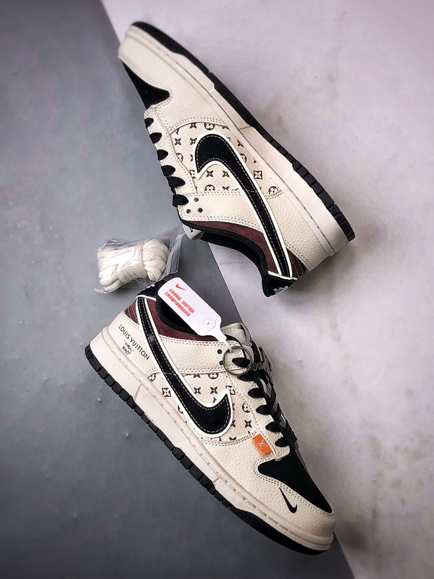 290 NK Dunk Low Retro ”DIY高端定制” LV印花米黑紫 低帮休闲运动板鞋 MN1688-105-Chinese UA Cheap High Quatity Brand Clothes Bags handbags Sneakers wholesale wholesaler seller from China Factory suppliers Fashion Clothing Shoes best Quality Beautiful Price 290 NK Dunk Low Retro ”DIY高端定制” LV印花米黑紫 低帮休闲运动板鞋 MN1688-105