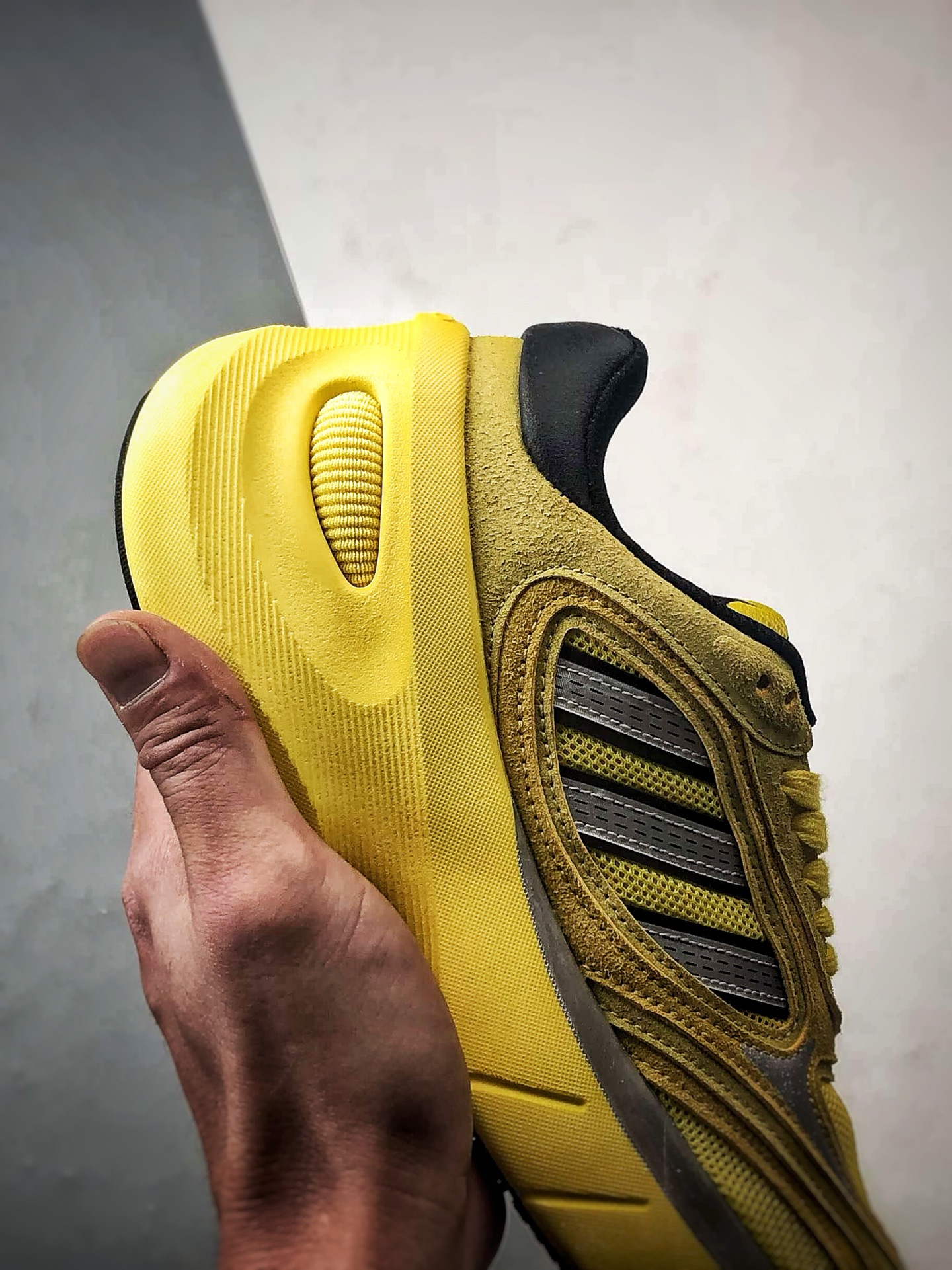 210 AD Adizero Goukana 黄色 复古潮流厚底老爹风运动跑鞋 JP7197