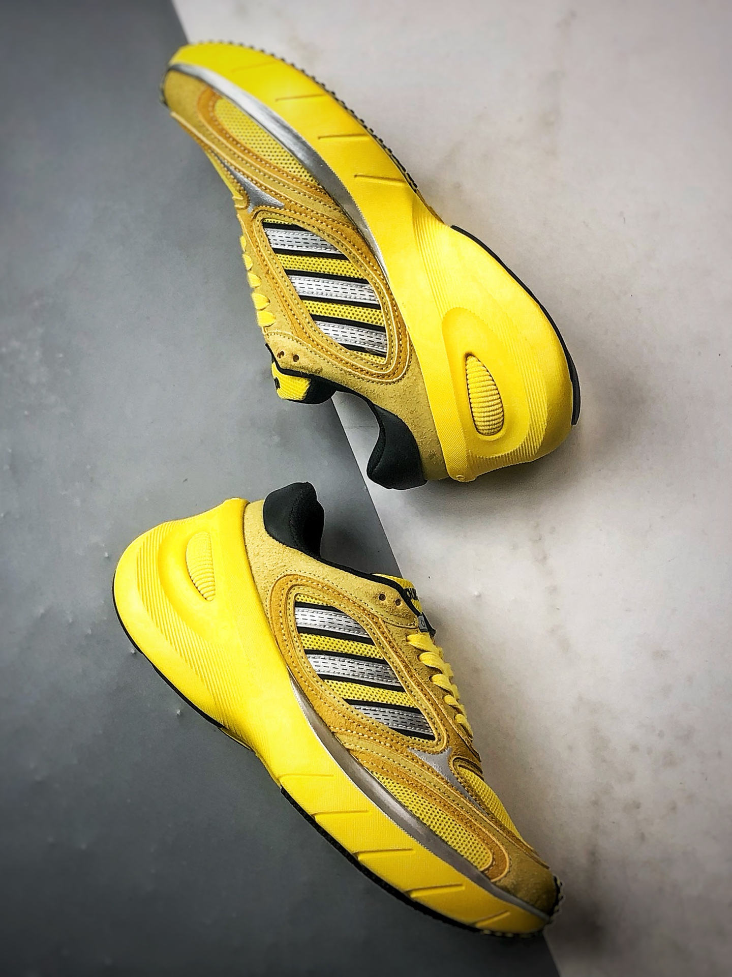 210 AD Adizero Goukana 黄色 复古潮流厚底老爹风运动跑鞋 JP7197