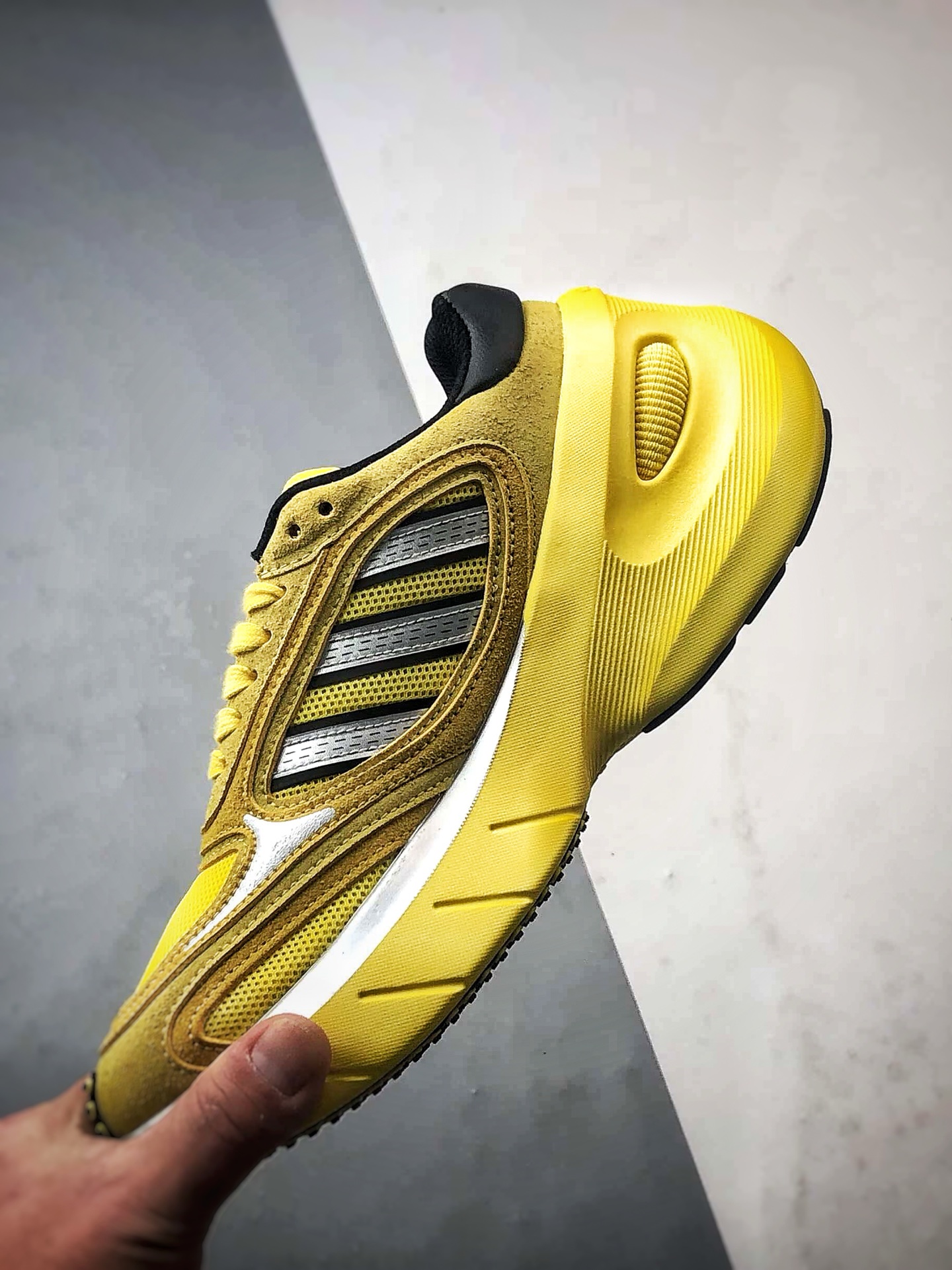 210 AD Adizero Goukana 黄色 复古潮流厚底老爹风运动跑鞋 JP7197