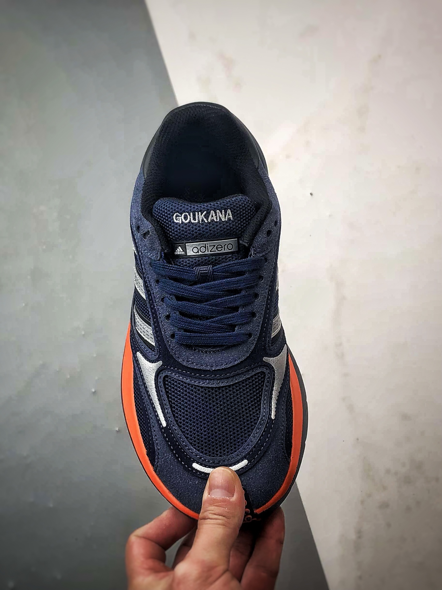 210 AD Adizero Goukana 海军蓝 复古潮流厚底老爹风运动跑鞋 JP7199-Chinese UA Cheap High Quatity Brand Clothes Bags handbags Sneakers wholesale wholesaler seller from China Factory suppliers Fashion Clothing Shoes best Quality Beautiful Price 210 AD Adizero Goukana 海军蓝 复古潮流厚底老爹风运动跑鞋 JP7199
