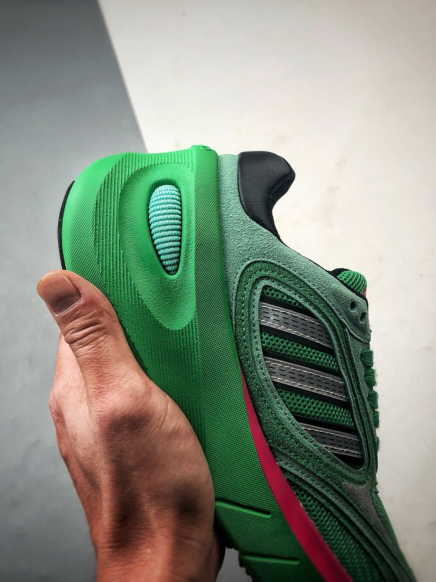 210 AD Adizero Goukana 绿色 复古潮流厚底老爹风运动跑鞋 JP7200