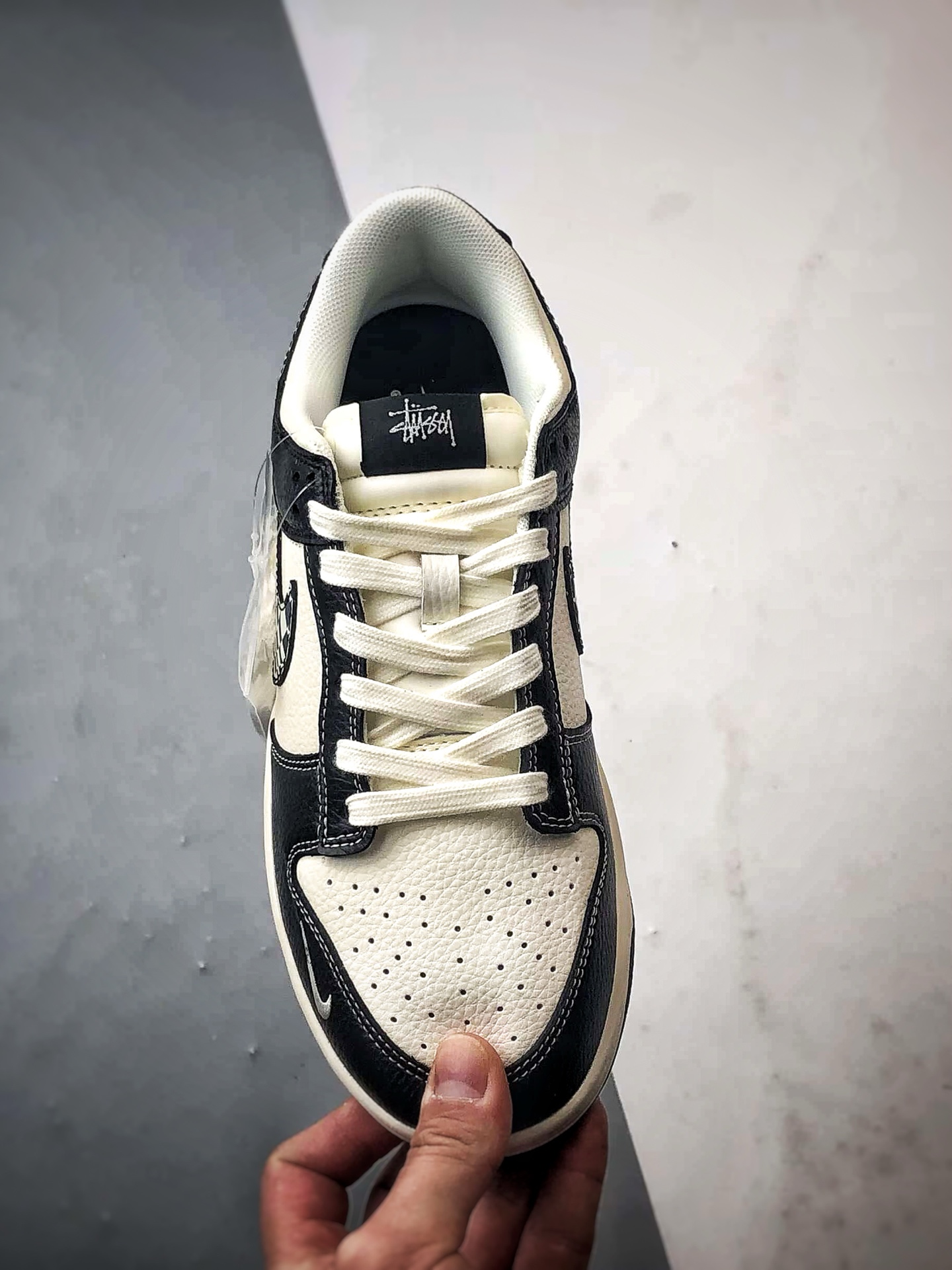 290 NK Dunk Low Retro ”DIY高端定制” 斯图西黑白棋格钩 低帮休闲运动板鞋 QW5836-029