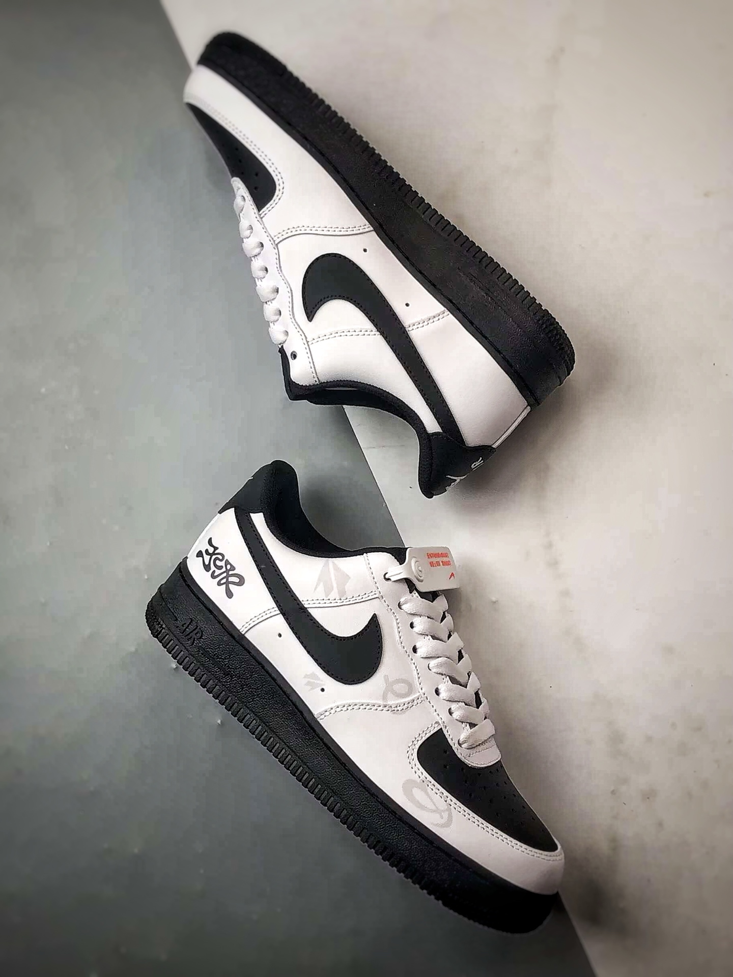 280 定制球鞋 Air Force 1 Low 城市烙印 黑白撞色 经典休闲运动板鞋 ZH0316-153