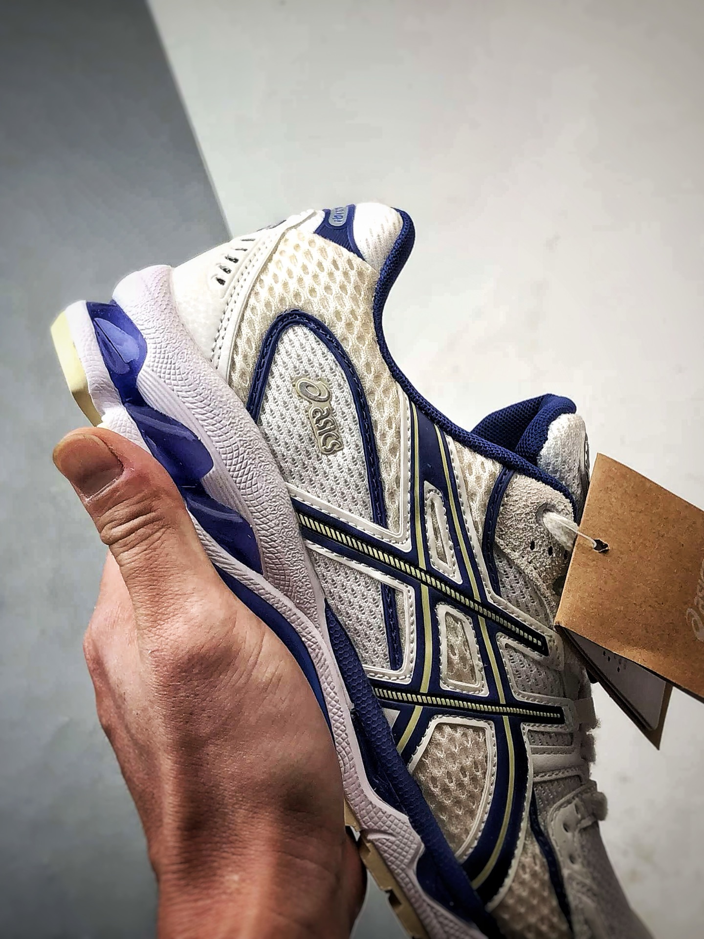 220 END. x Asics Gel-Nimbus 10.1 白蓝色 亚瑟士复古先锋潮流拼接休闲跑步鞋 1203A875-250
