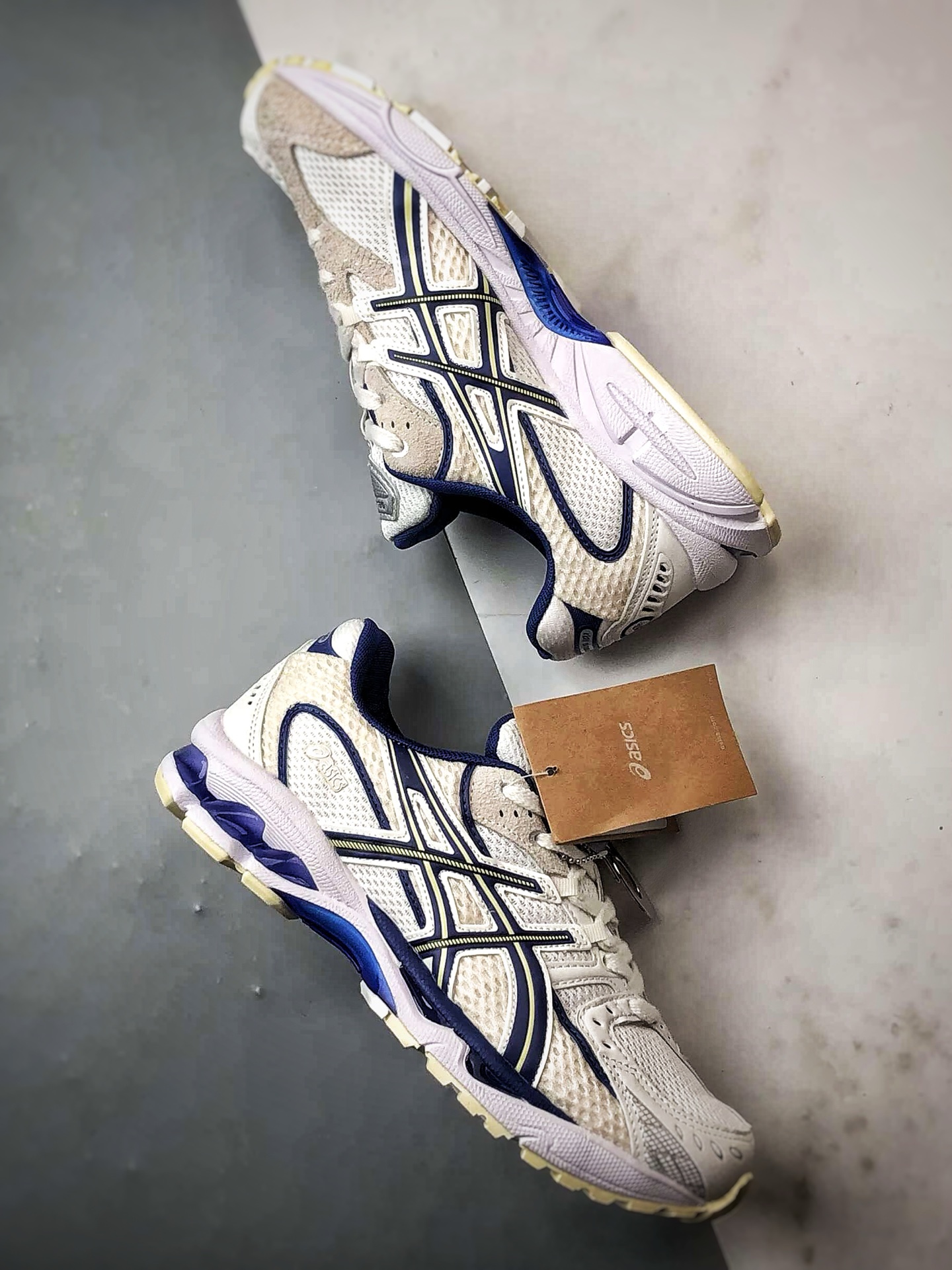 220 END. x Asics Gel-Nimbus 10.1 白蓝色 亚瑟士复古先锋潮流拼接休闲跑步鞋 1203A875-250