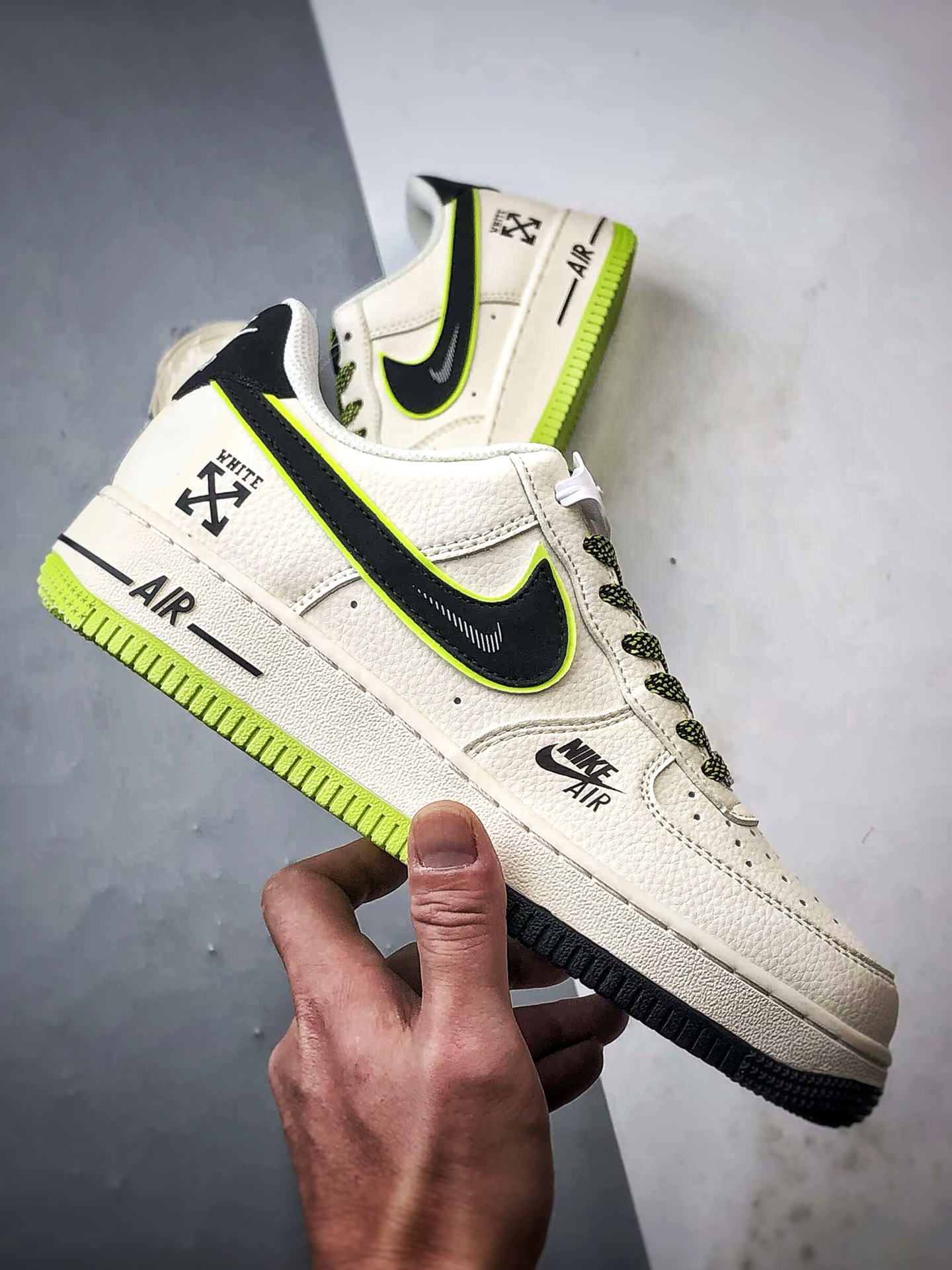 280 OW x Air Force 1 Low 米黑绿 QW5836-023-Chinese UA Cheap High Quatity Brand Clothes Bags handbags Sneakers wholesale wholesaler seller from China Factory suppliers Fashion Clothing Shoes best Quality Beautiful Price 280 OW x Air Force 1 Low 米黑绿 QW5836-023