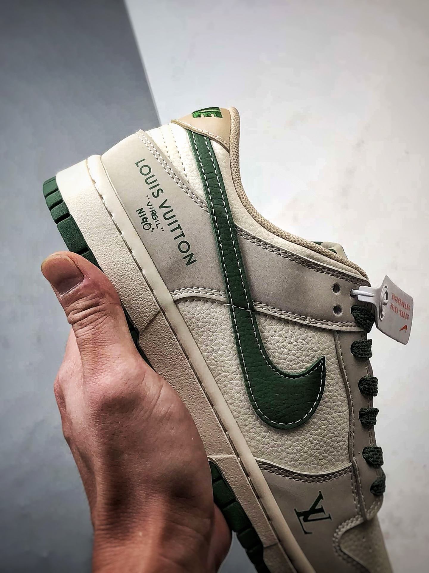 290 NK Dunk Low Retro ”DIY高端定制” LV米灰绿 低帮休闲运动板鞋 JP1648-001