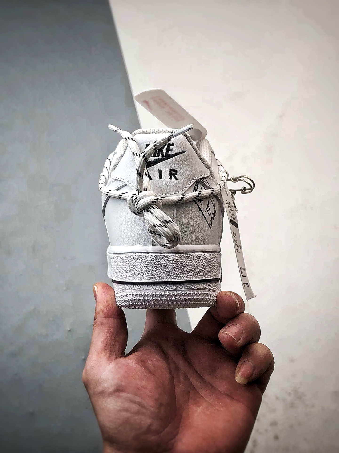 280 定制球鞋 Air Force 1 Low 简涂怪趣 白黑涂鸦解构 经典休闲运动板鞋 CZ8699-578