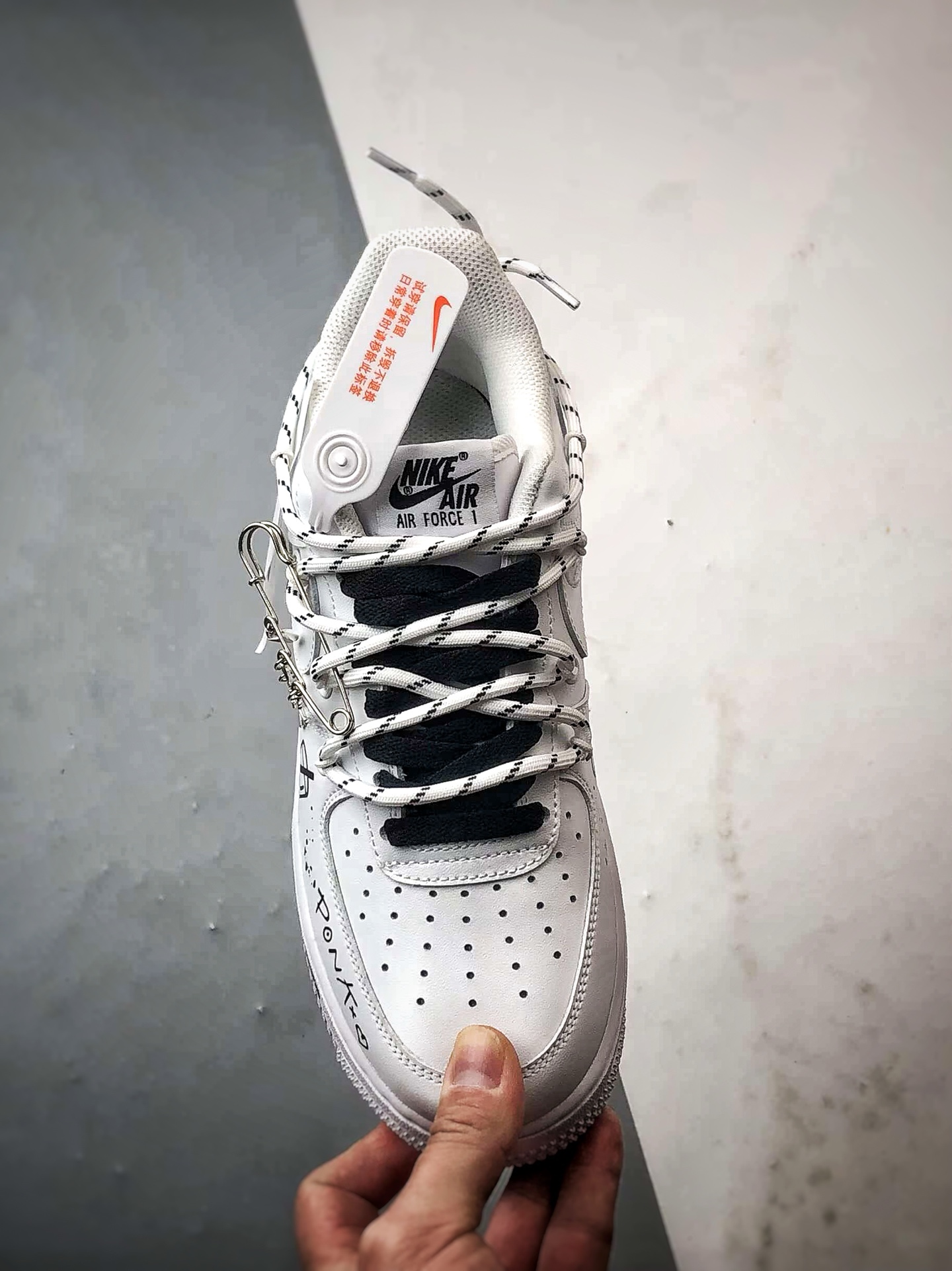 280 定制球鞋 Air Force 1 Low 简涂怪趣 白黑涂鸦解构 经典休闲运动板鞋 CZ8699-578