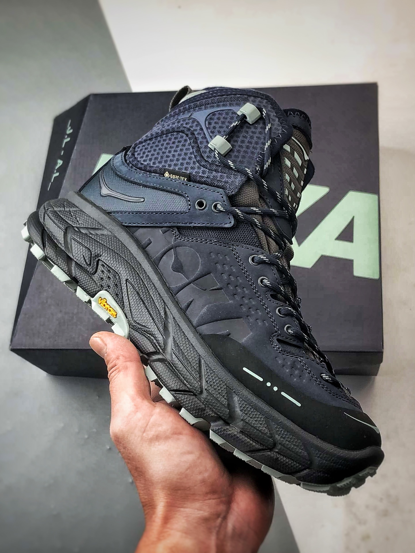 470 JL-A.L x Hoka One One Tor Uitra High 深蓝色 托亚潮流户外高帮越野登山功能鞋 1144651-BJ