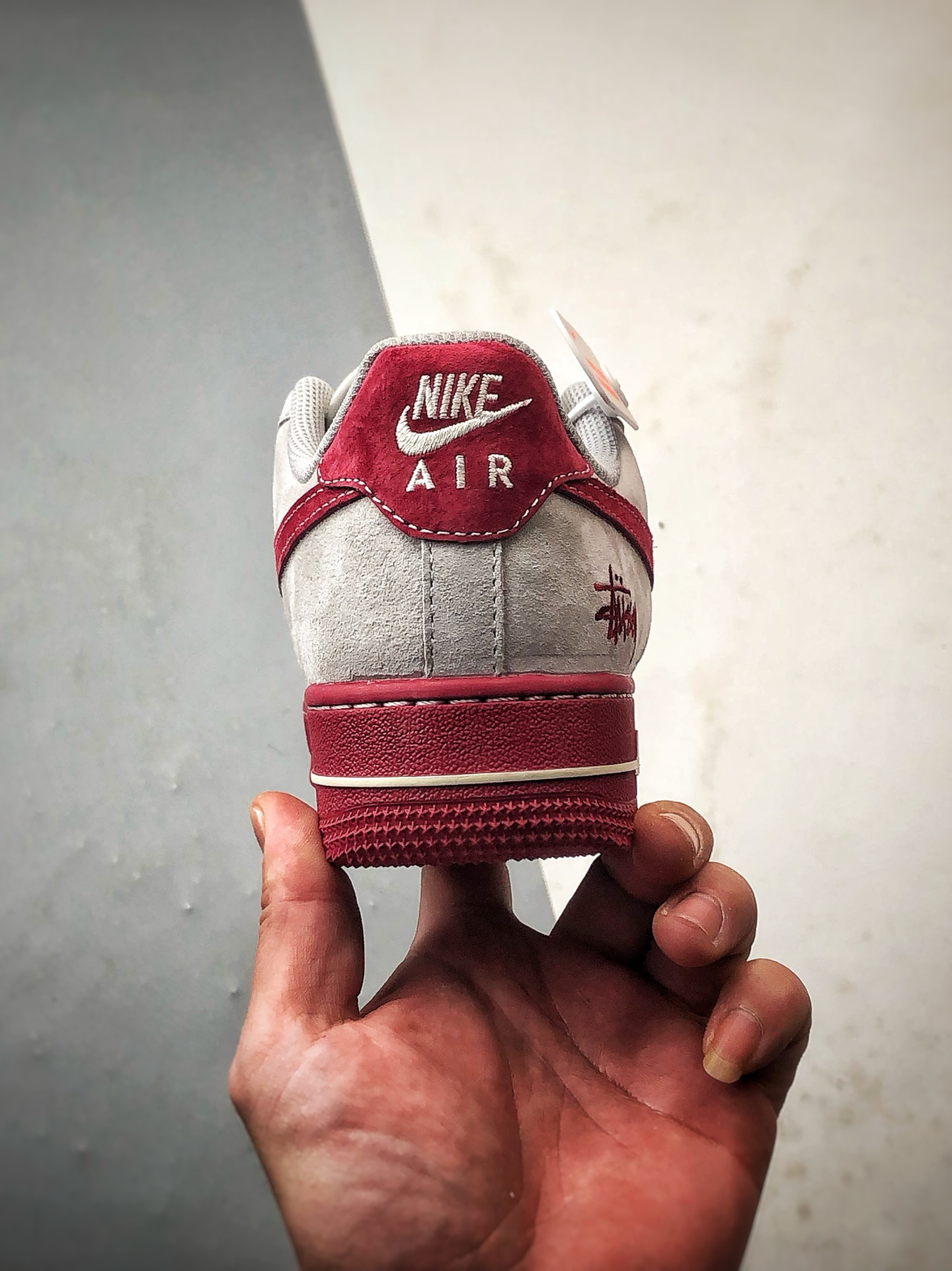280 Stussy x Air Force 1 Low 米灰红 JP8048-076