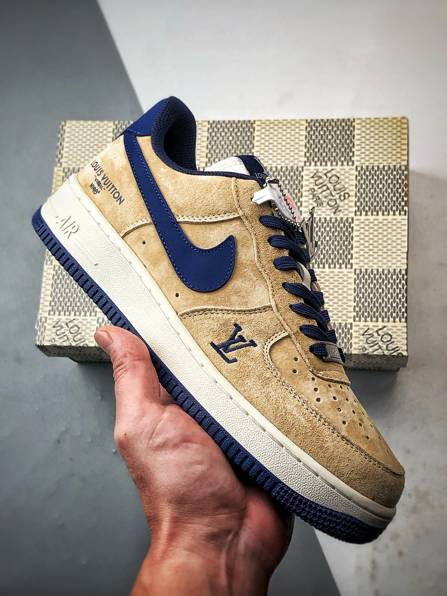 280 LV x Air Force 1 Low 麂皮棕蓝 JP2046-106